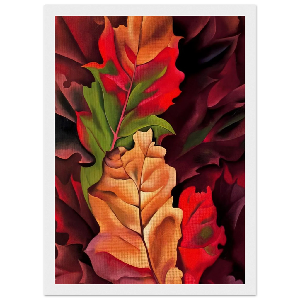 Autumn Leaves - Lake George, N.Y. Framed Poster | Georgia O'Keeffe Framed Prints Wall Art | Georgia O Keeffe Prints