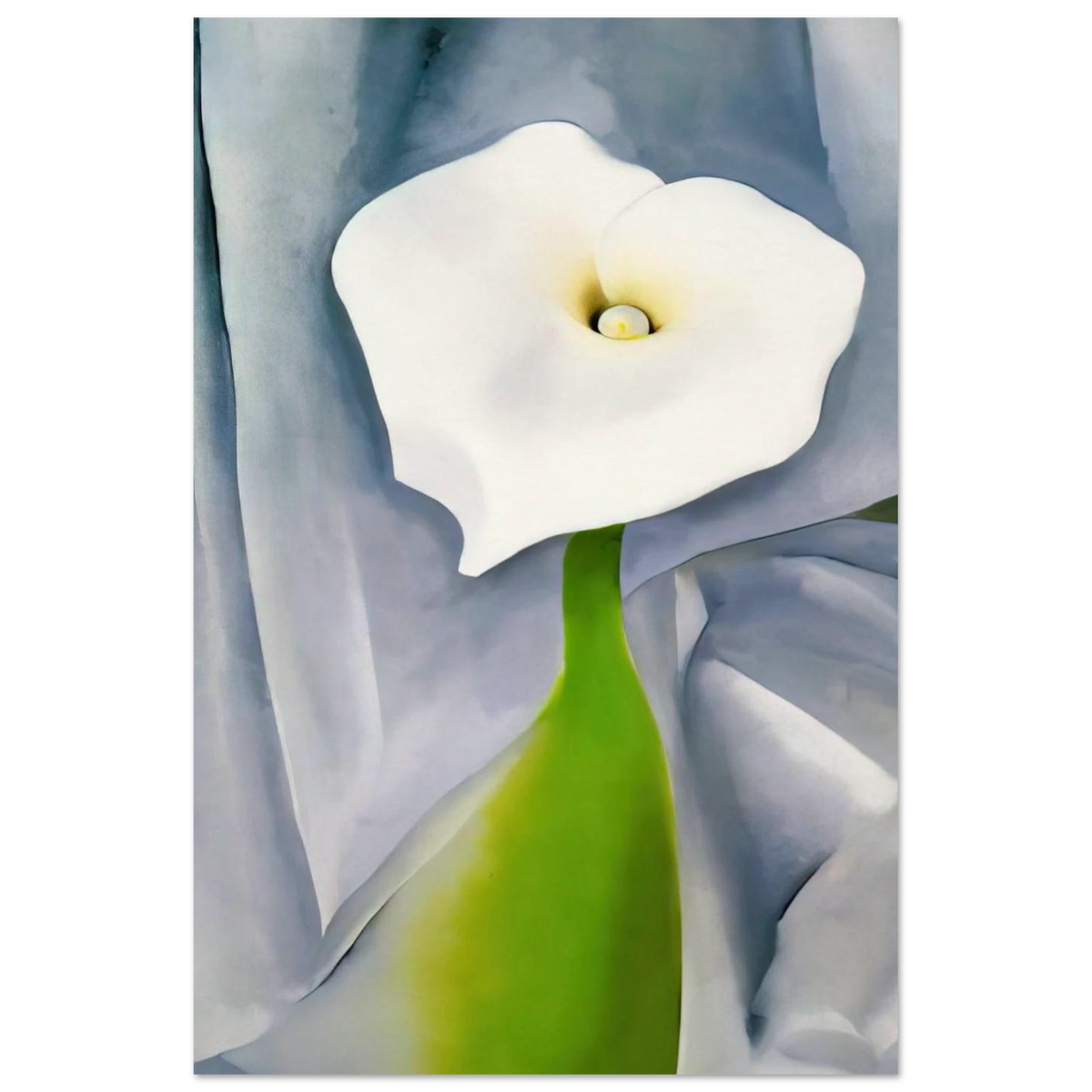 Calla Lily on Grey Poster | Georgia O'Keeffe Poster | Georgia O Keeffe Prints