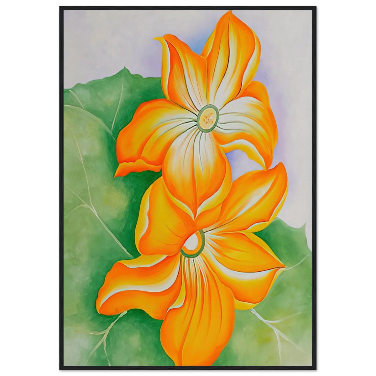 Squash Blossoms Framed Poster | Georgia O'Keeffe Framed Prints Wall Art | Georgia O Keeffe Prints