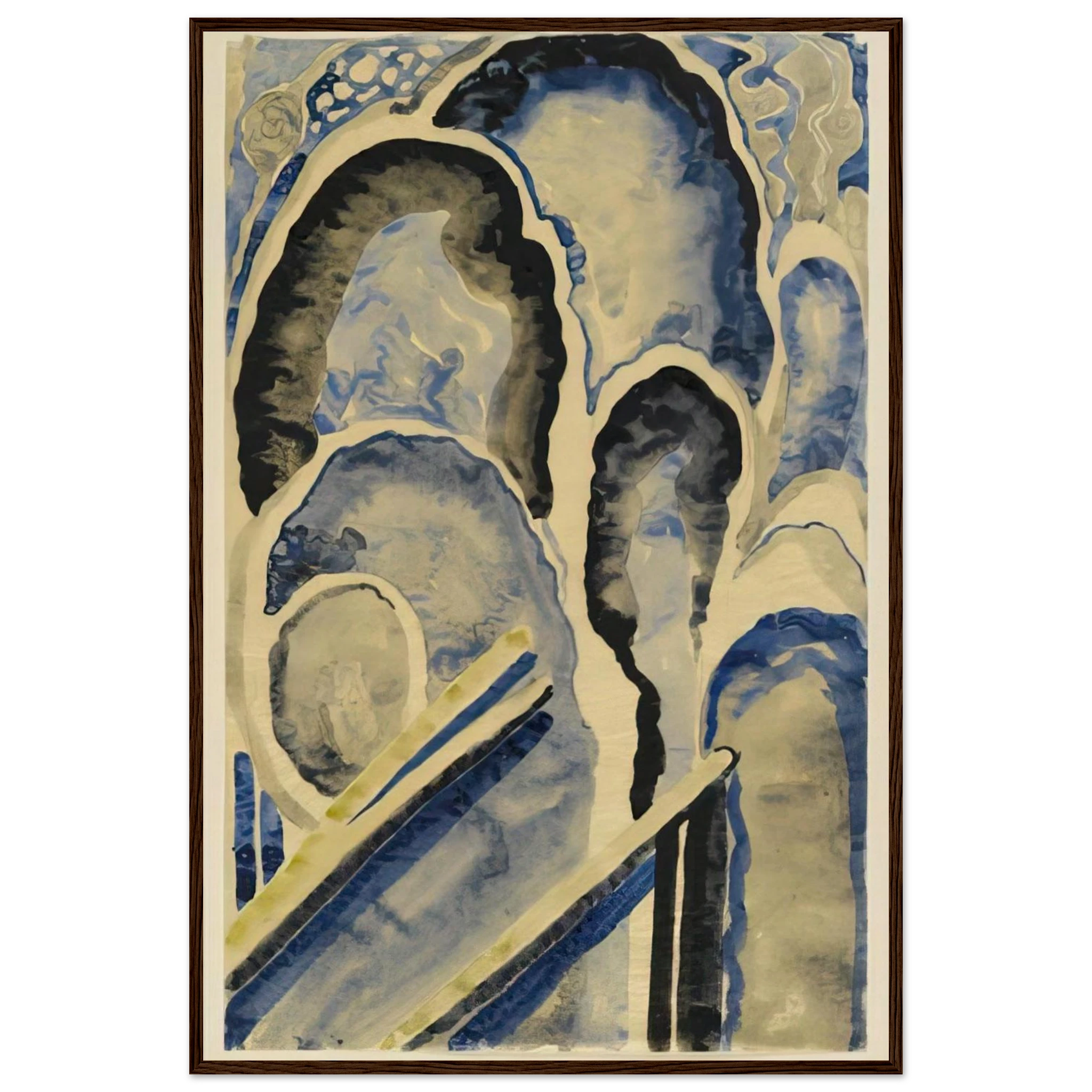 Blue-01 Framed Poster | Georgia O'Keeffe Framed Prints Wall Art | Georgia O Keeffe Prints