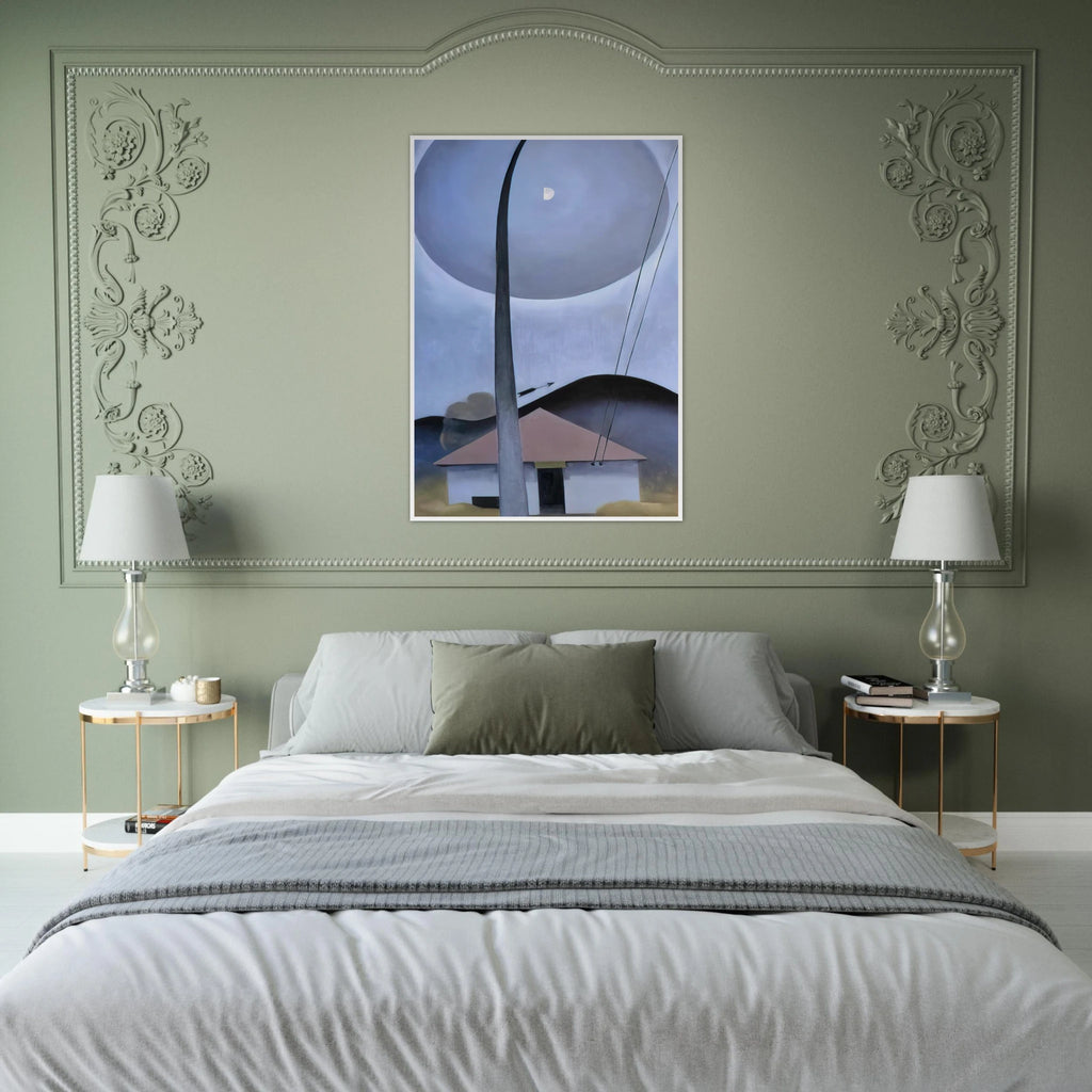Little House with Flagpole Framed Poster | Georgia O'Keeffe Framed Prints Wall Art | Georgia O Keeffe Prints