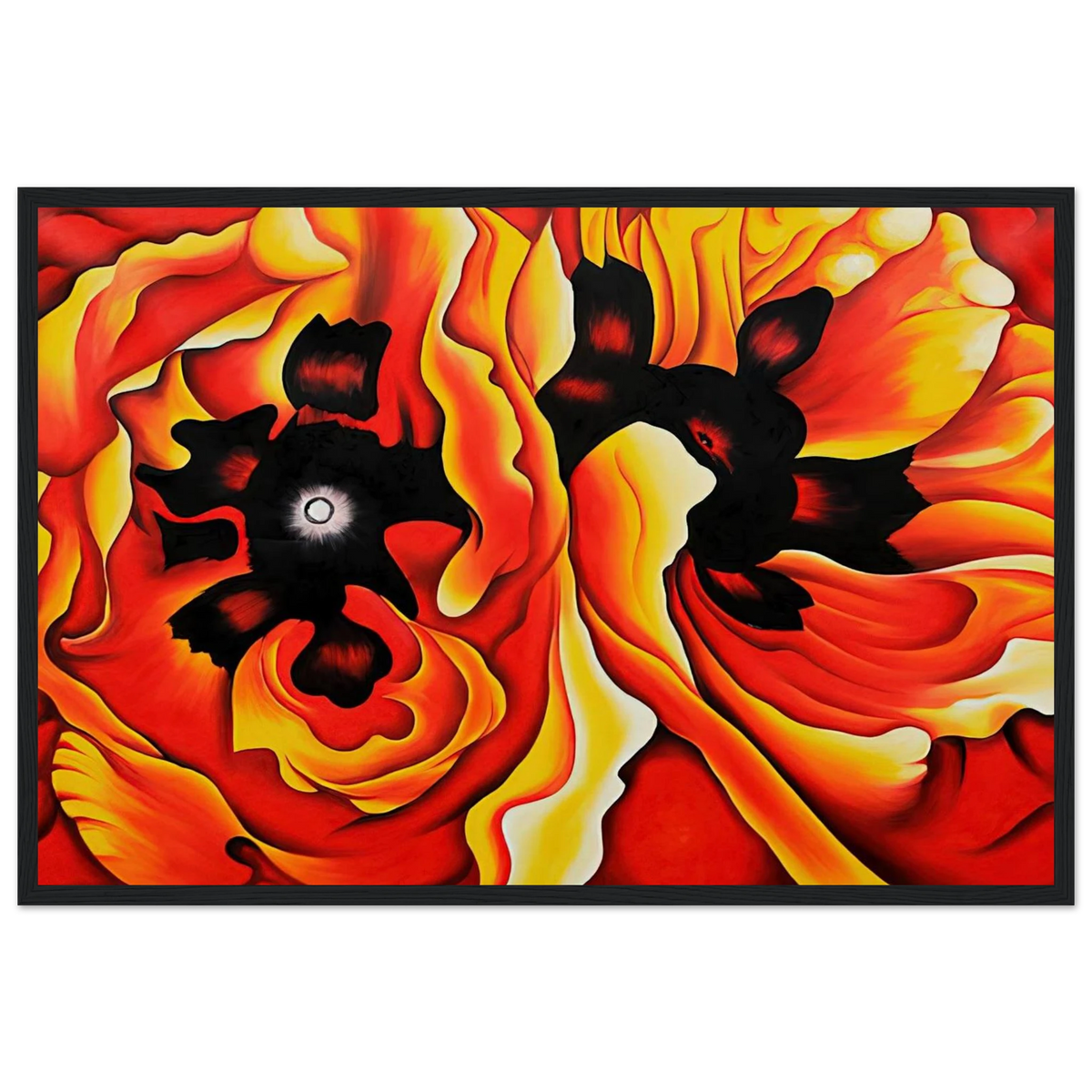 Oriental Poppies II Framed Poster | Georgia O'Keeffe Framed Prints Wall Art | Georgia O Keeffe Prints