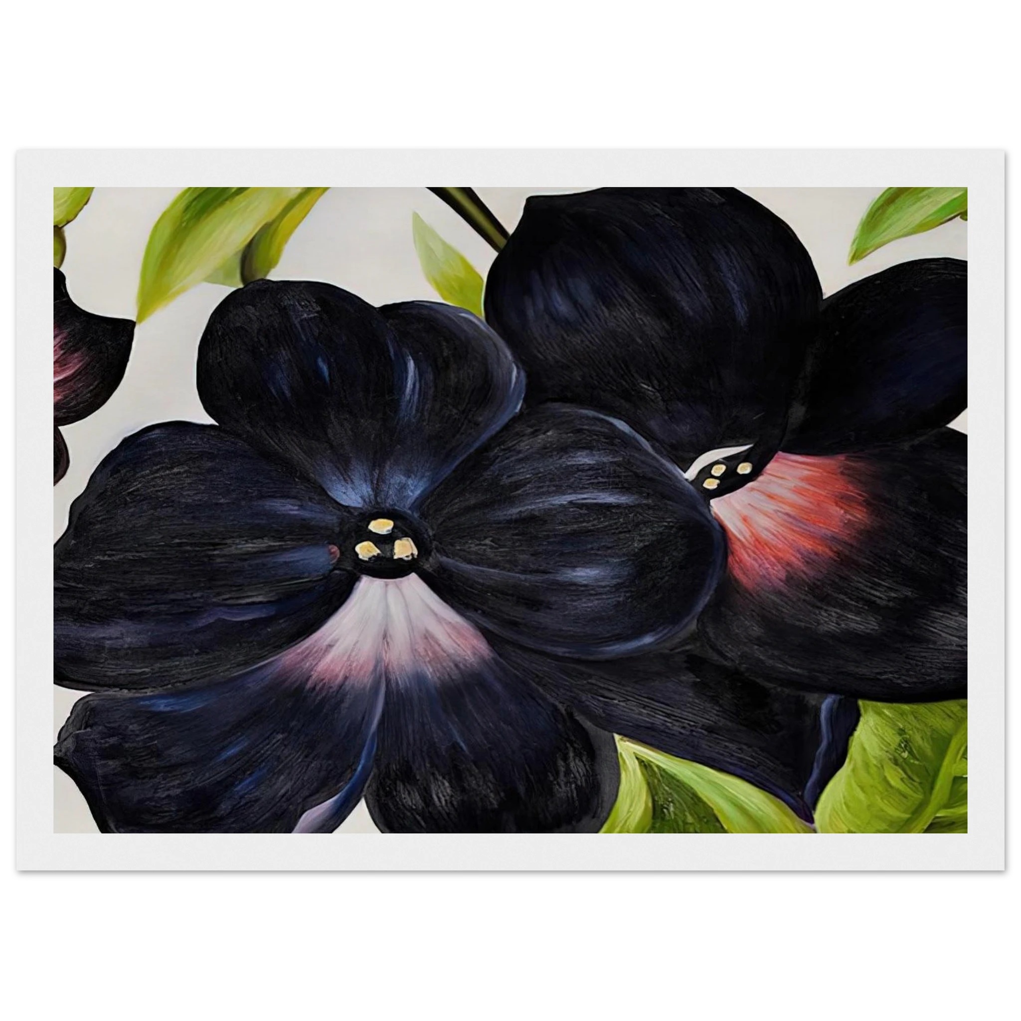 Black and Purple Petunias Framed Poster | Georgia O'Keeffe Framed Prints Wall Art | Georgia O Keeffe Prints
