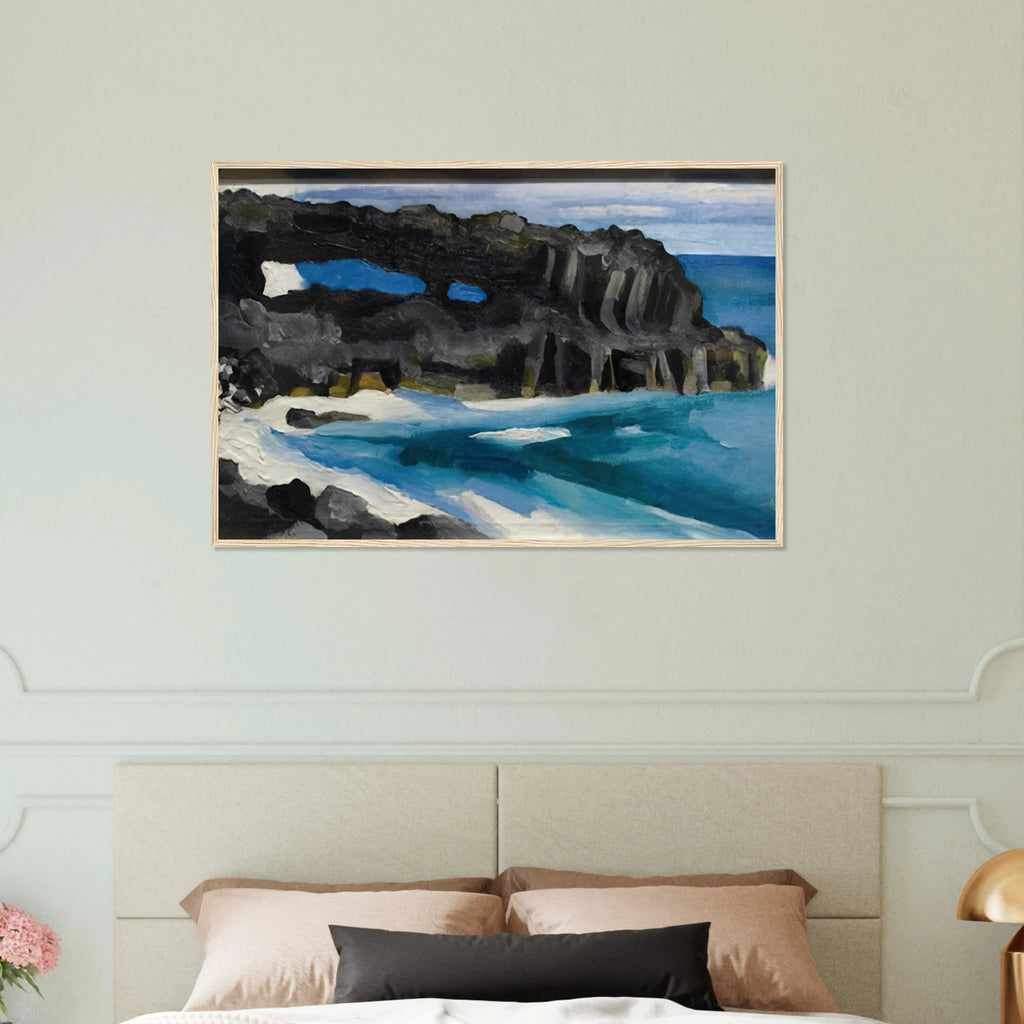 Black Lava Bridge, Hana Coast-No. II Framed Poster | Georgia O'Keeffe Framed Prints Wall Art | Georgia O Keeffe Prints