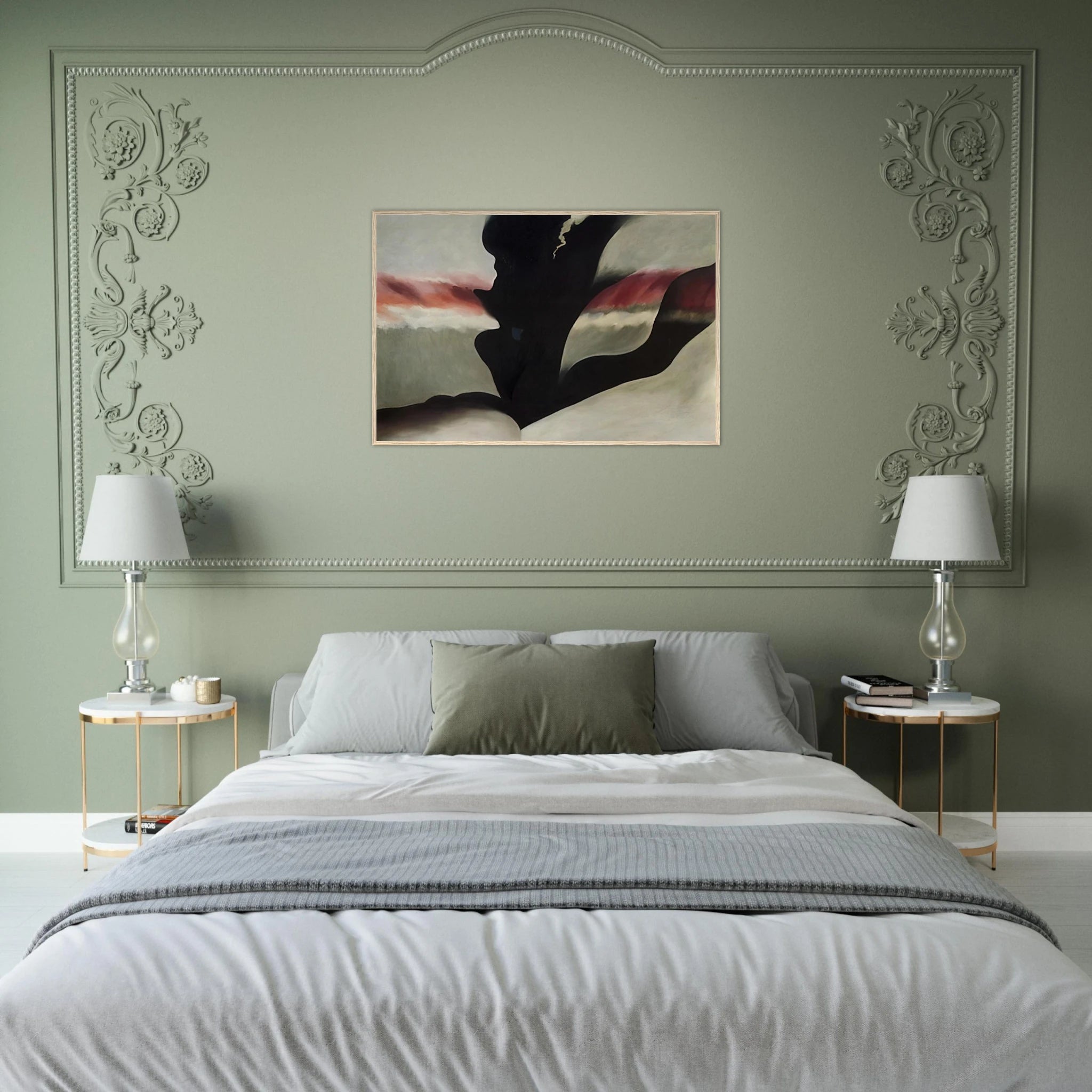 Black Place Green Framed Poster | Georgia O'Keeffe Framed Prints Wall Art | Georgia O Keeffe Prints