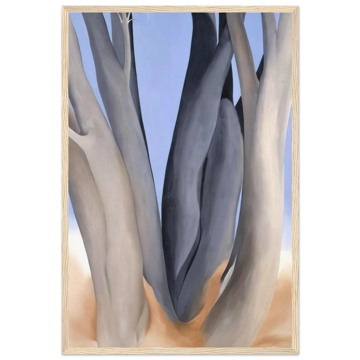 Dark Tree Trunks Framed Poster | Georgia O'Keeffe Framed Prints Wall Art | Georgia O Keeffe Prints