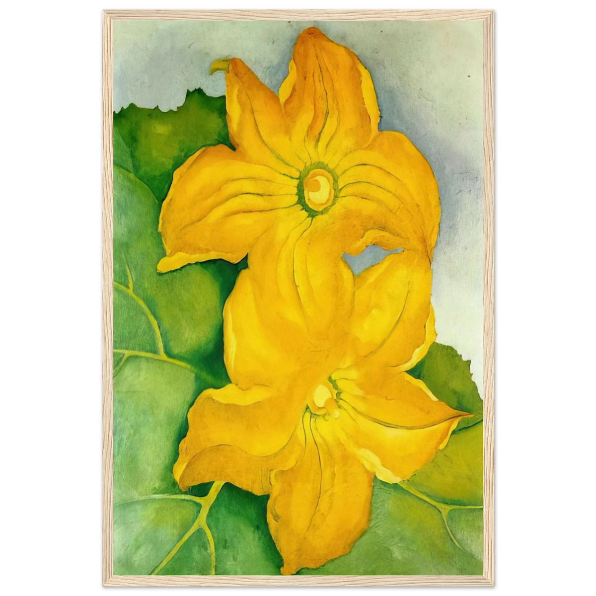 Squash Blossoms I Framed Poster | Georgia O'Keeffe Framed Prints Wall Art | Georgia O Keeffe Prints