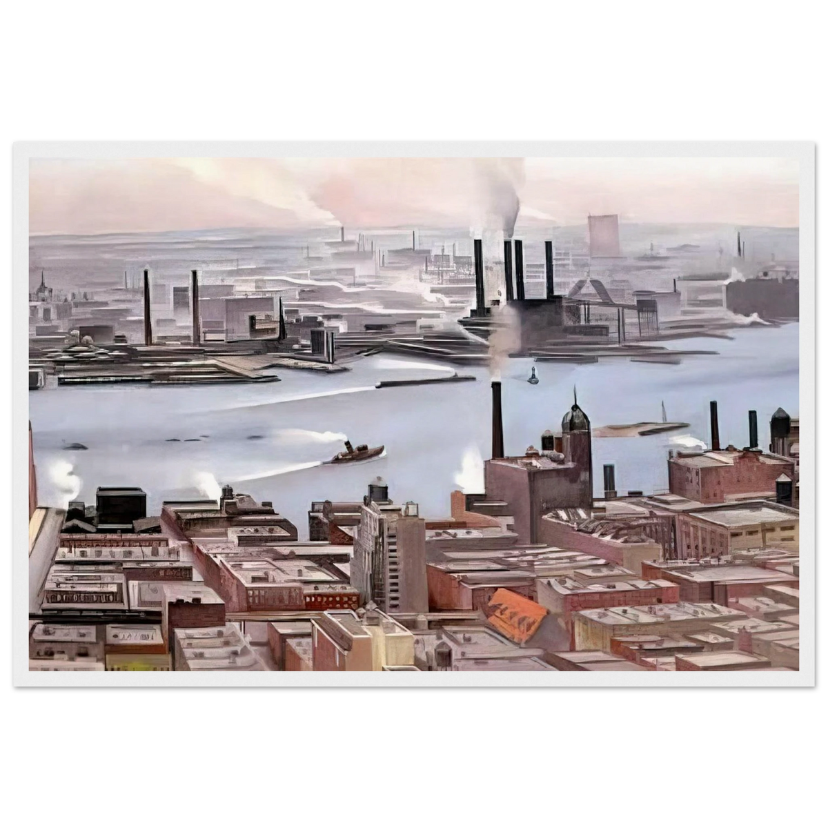 East River from the Thirtieth Story of the Shelton Hotel Framed Poster | Georgia O'Keeffe Framed Prints Wall Art | Georgia O Keeffe Prints
