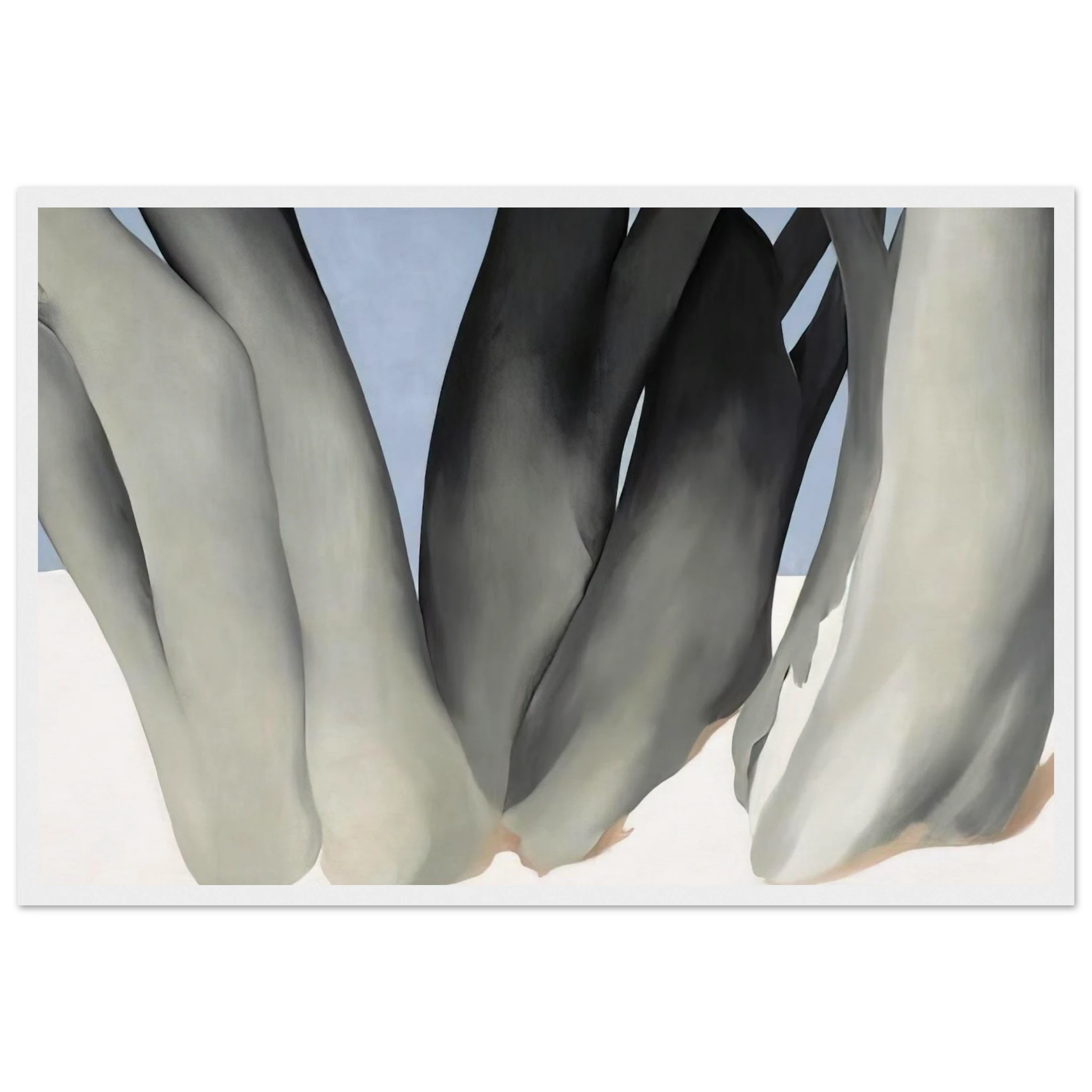 Bare Tree Trunks with Snow Framed Poster | Georgia O'Keeffe Framed Prints Wall Art | Georgia O Keeffe Prints