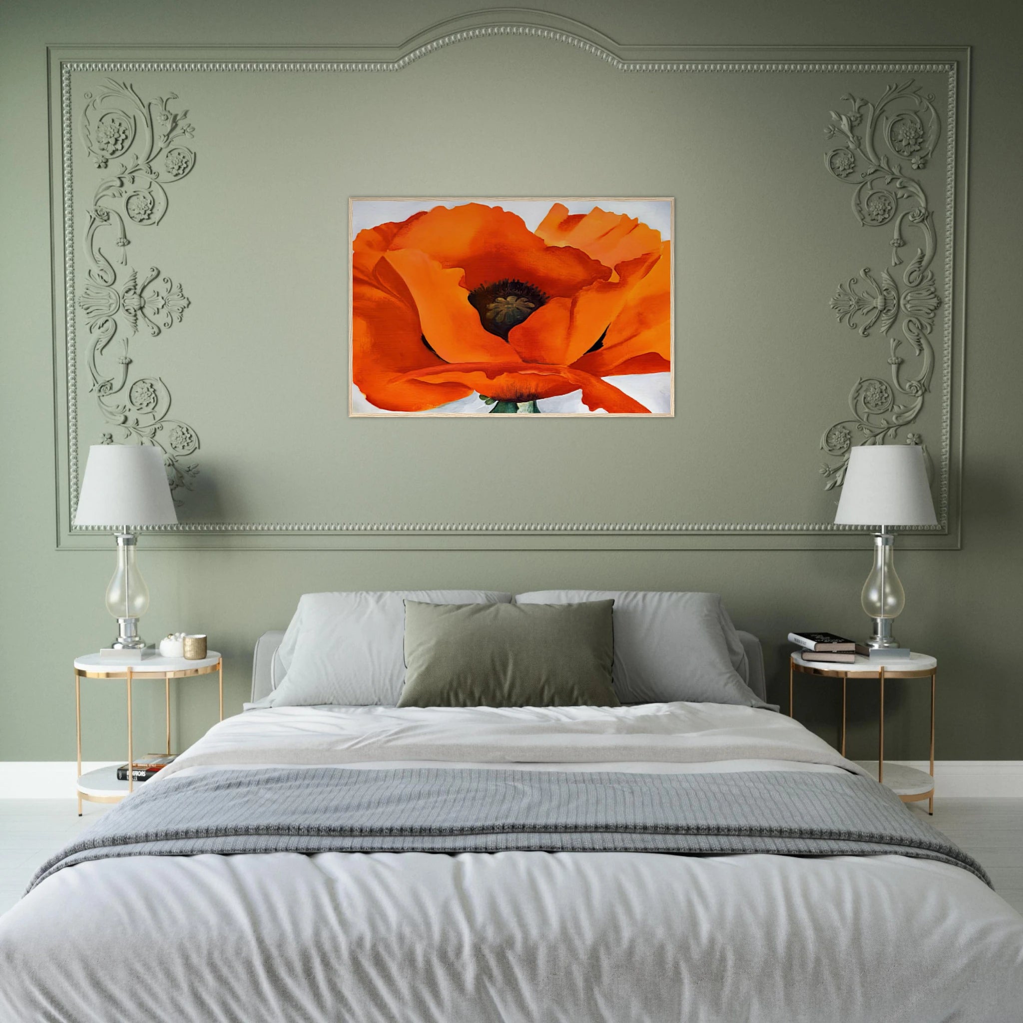 Red Poppy Framed Poster | Georgia O'Keeffe Framed Prints Wall Art | Georgia O Keeffe Prints