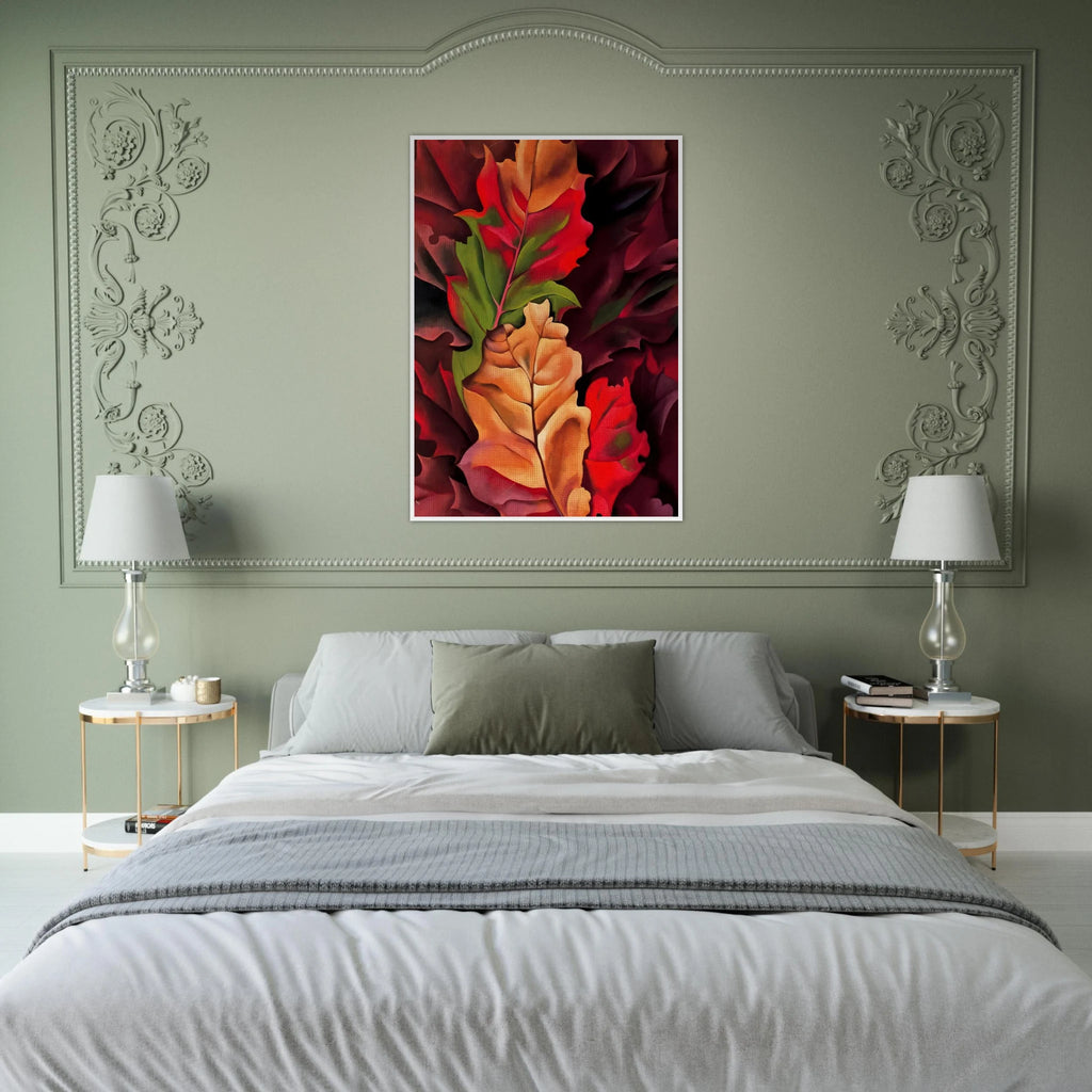 Autumn Leaves - Lake George, N.Y. Framed Poster | Georgia O'Keeffe Framed Prints Wall Art | Georgia O Keeffe Prints