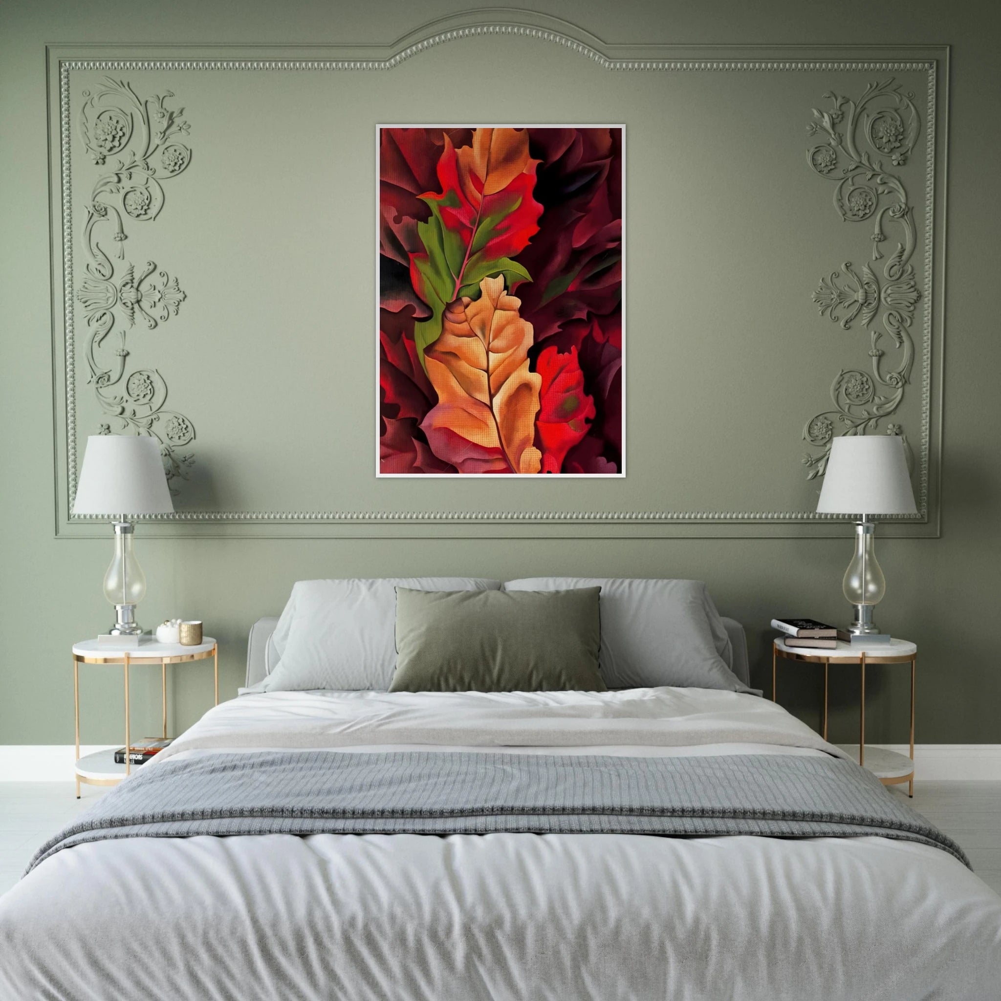 Autumn Leaves - Lake George, N.Y. Framed Poster | Georgia O'Keeffe Framed Prints Wall Art | Georgia O Keeffe Prints