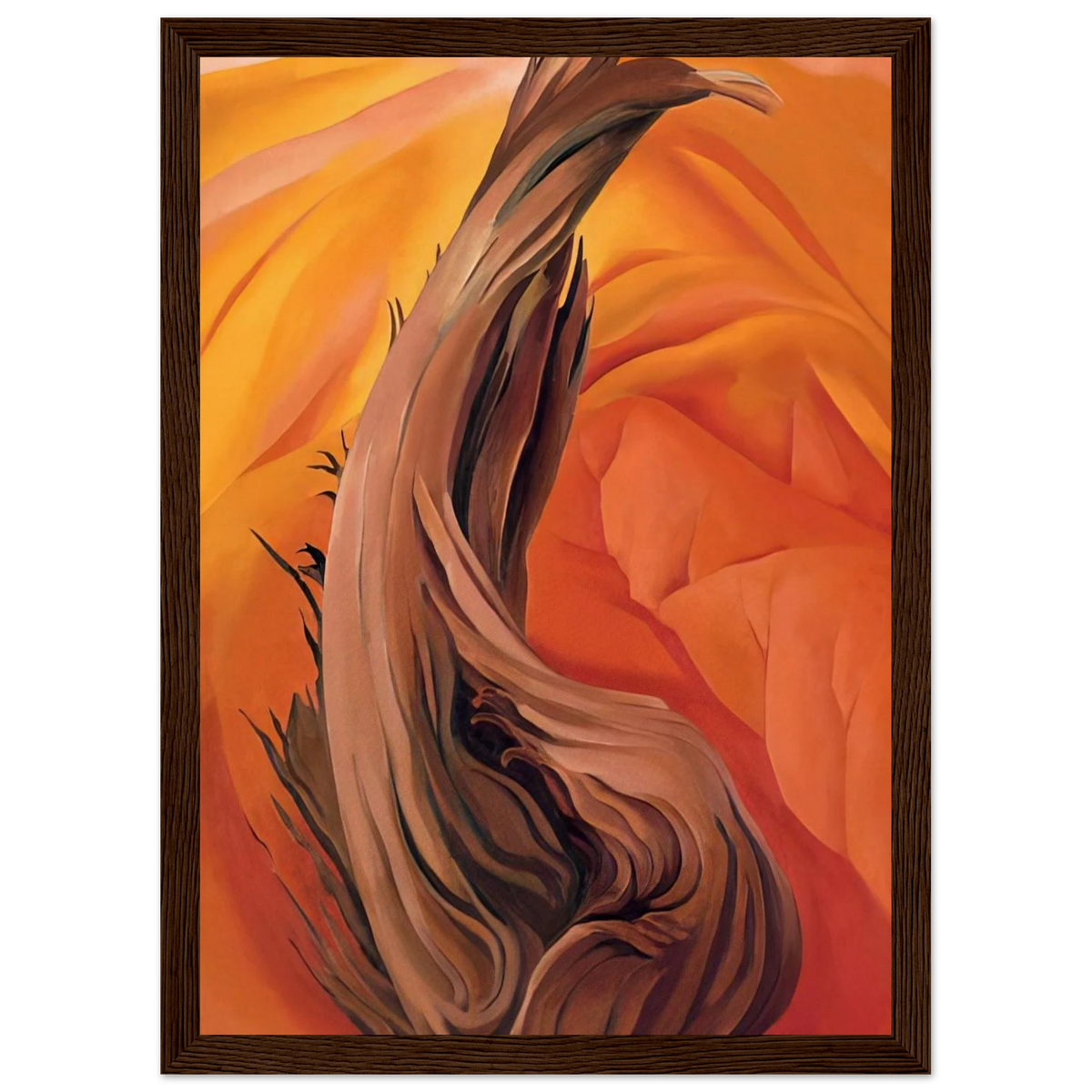 Stump in Red Hills Framed Poster | Georgia O'Keeffe Framed Prints Wall Art | Georgia O Keeffe Prints