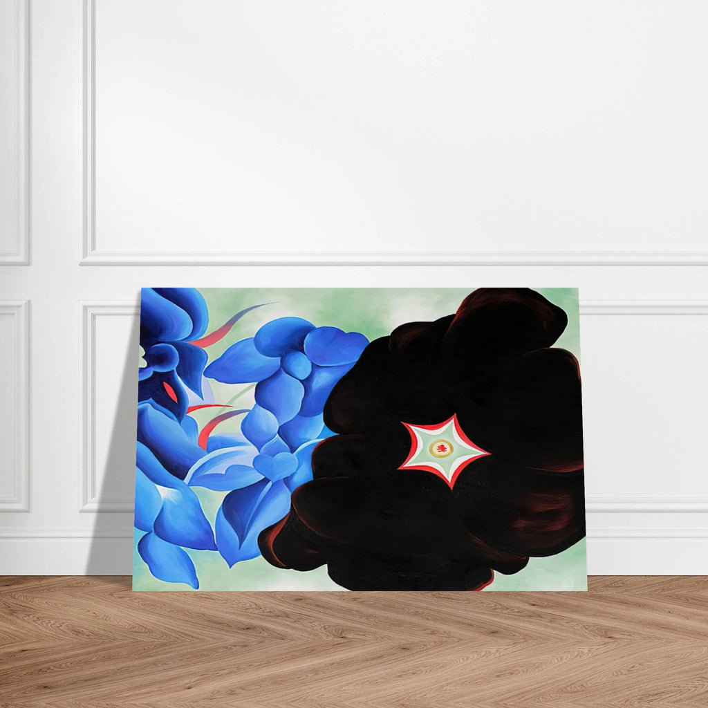Black Hollyhock - Blue Larkspur Poster | Georgia O'Keeffe Poster | Georgia O Keeffe Prints