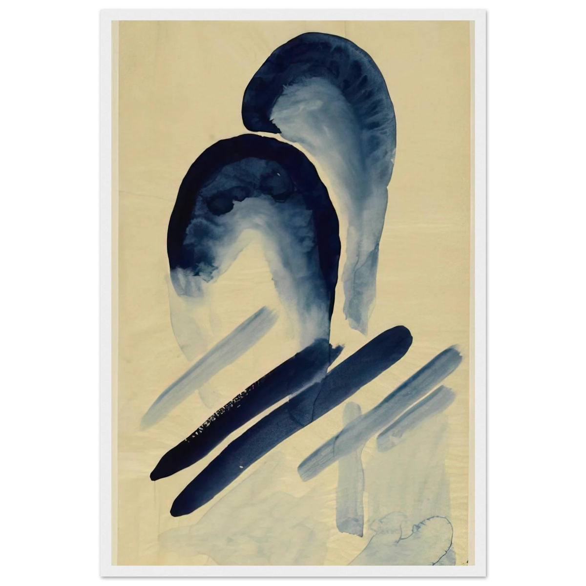 Blue-03 Framed Poster | Georgia O'Keeffe Framed Prints Wall Art | Georgia O Keeffe Prints