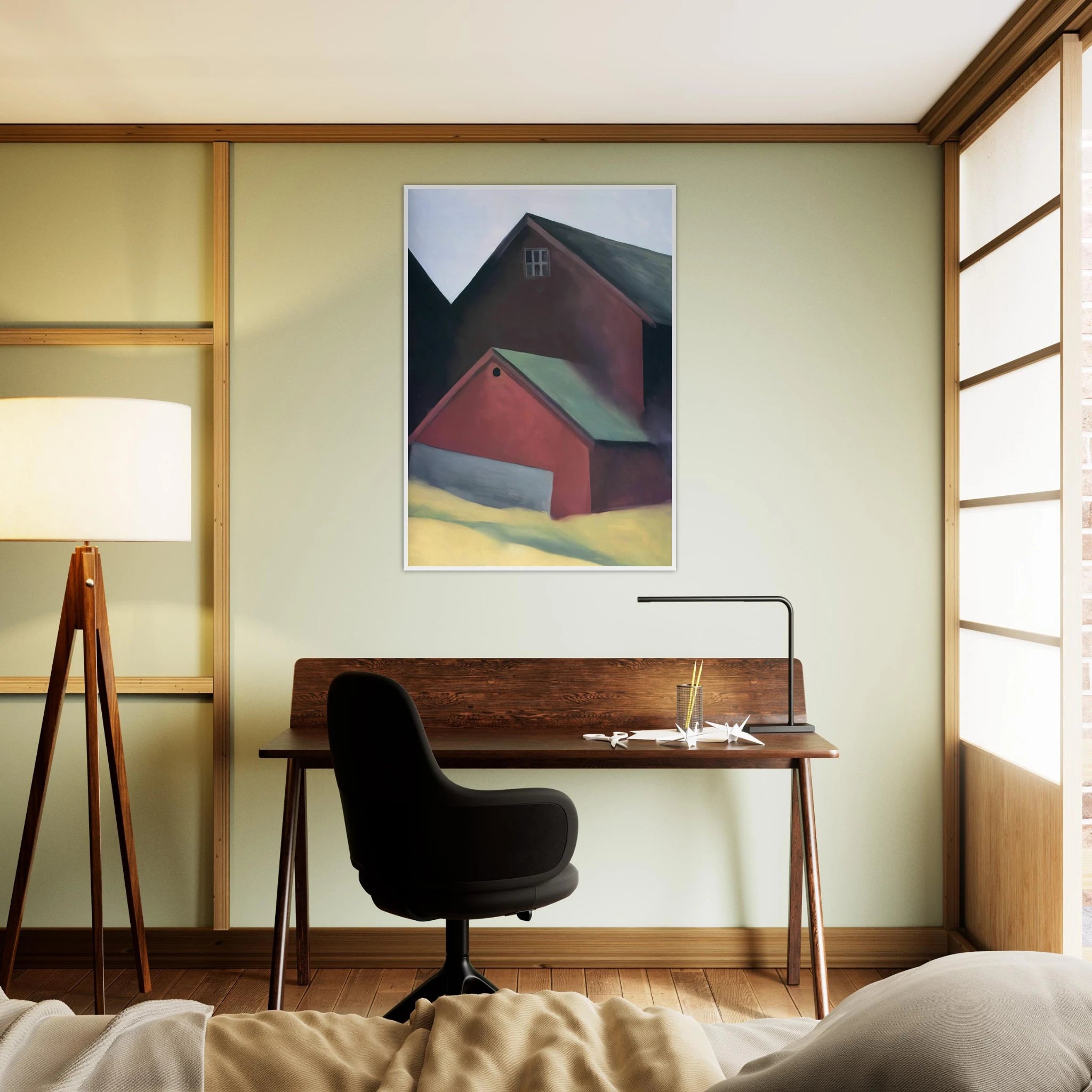 Ends Of Barns Framed Poster | Georgia O'Keeffe Framed Prints Wall Art | Georgia O Keeffe Prints
