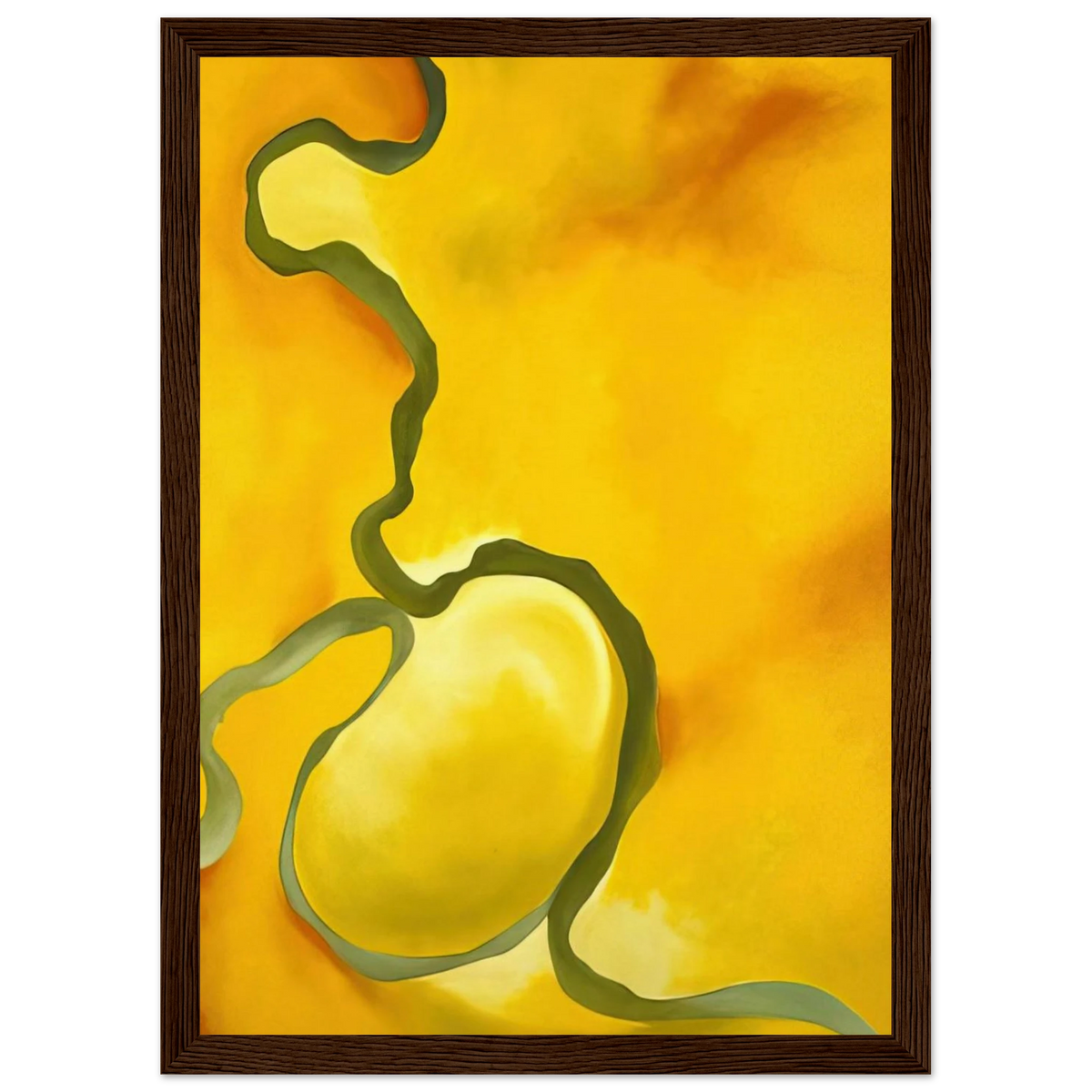 Green, Yellow and Orange Framed Poster | Georgia O'Keeffe Framed Prints Wall Art | Georgia O Keeffe Prints