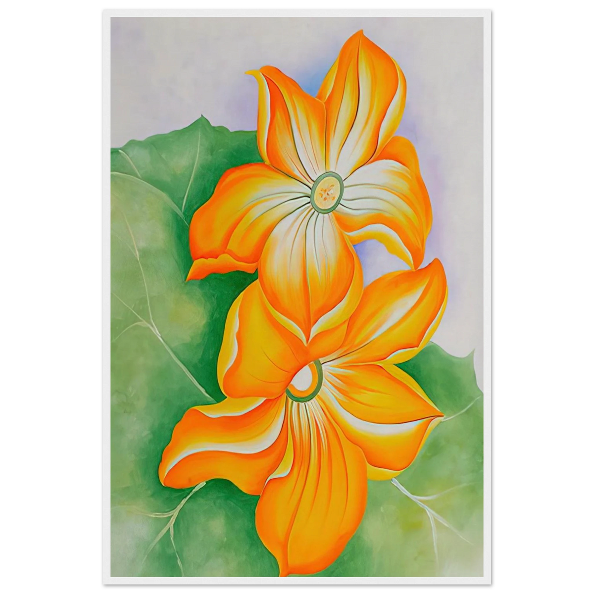 Squash Blossoms Framed Poster | Georgia O'Keeffe Framed Prints Wall Art | Georgia O Keeffe Prints