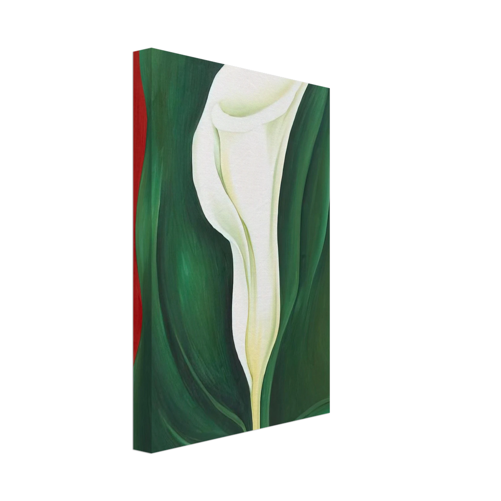 Single Calla Lily  Red  Canvas | Georgia O'Keeffe Canvas | Georgia O Keeffe Prints