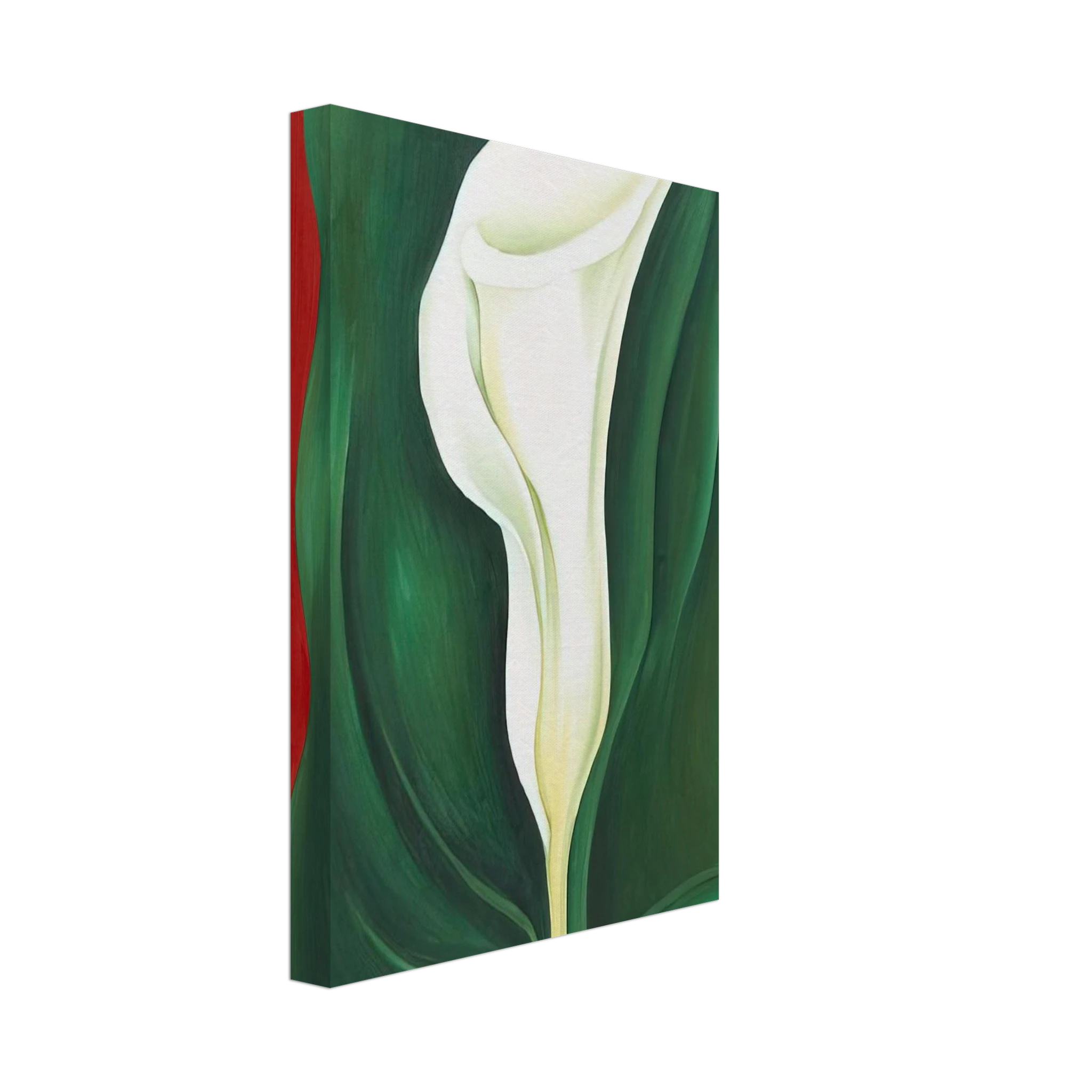 Single Calla Lily  Red  Canvas | Georgia O'Keeffe Canvas | Georgia O Keeffe Prints