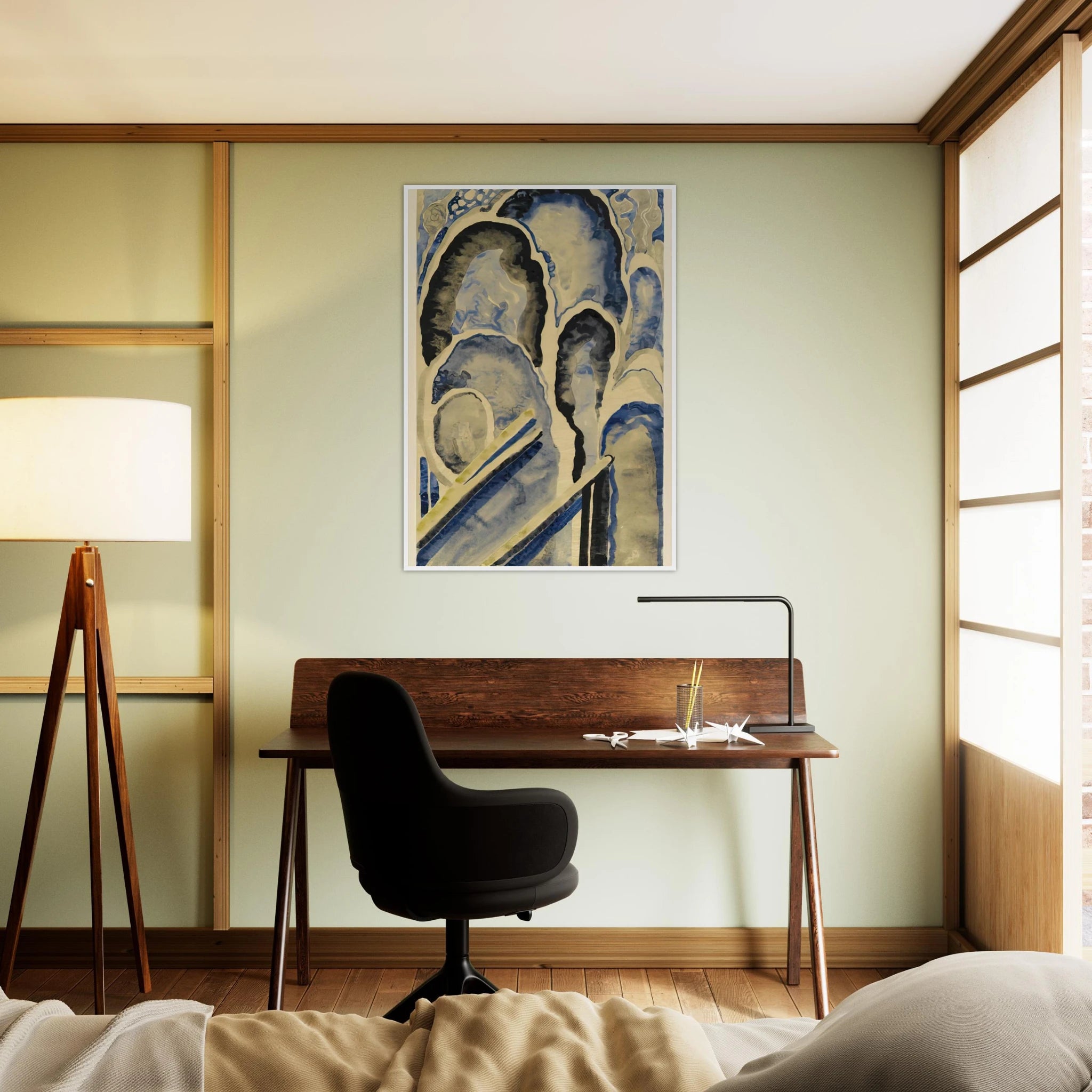 Blue-01 Framed Poster | Georgia O'Keeffe Framed Prints Wall Art | Georgia O Keeffe Prints