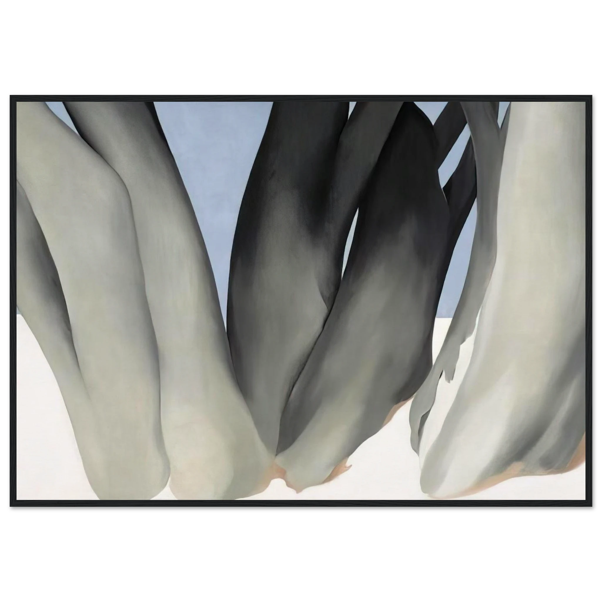 Bare Tree Trunks with Snow Framed Poster | Georgia O'Keeffe Framed Prints Wall Art | Georgia O Keeffe Prints