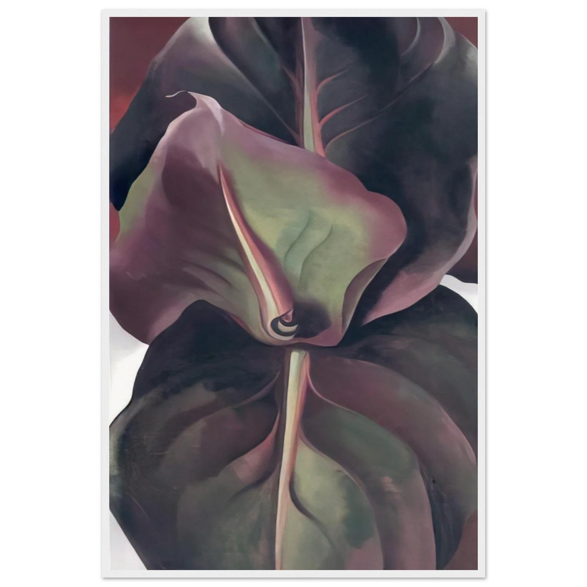 Canna Leaves Framed Poster | Georgia O'Keeffe Framed Prints Wall Art | Georgia O Keeffe Prints