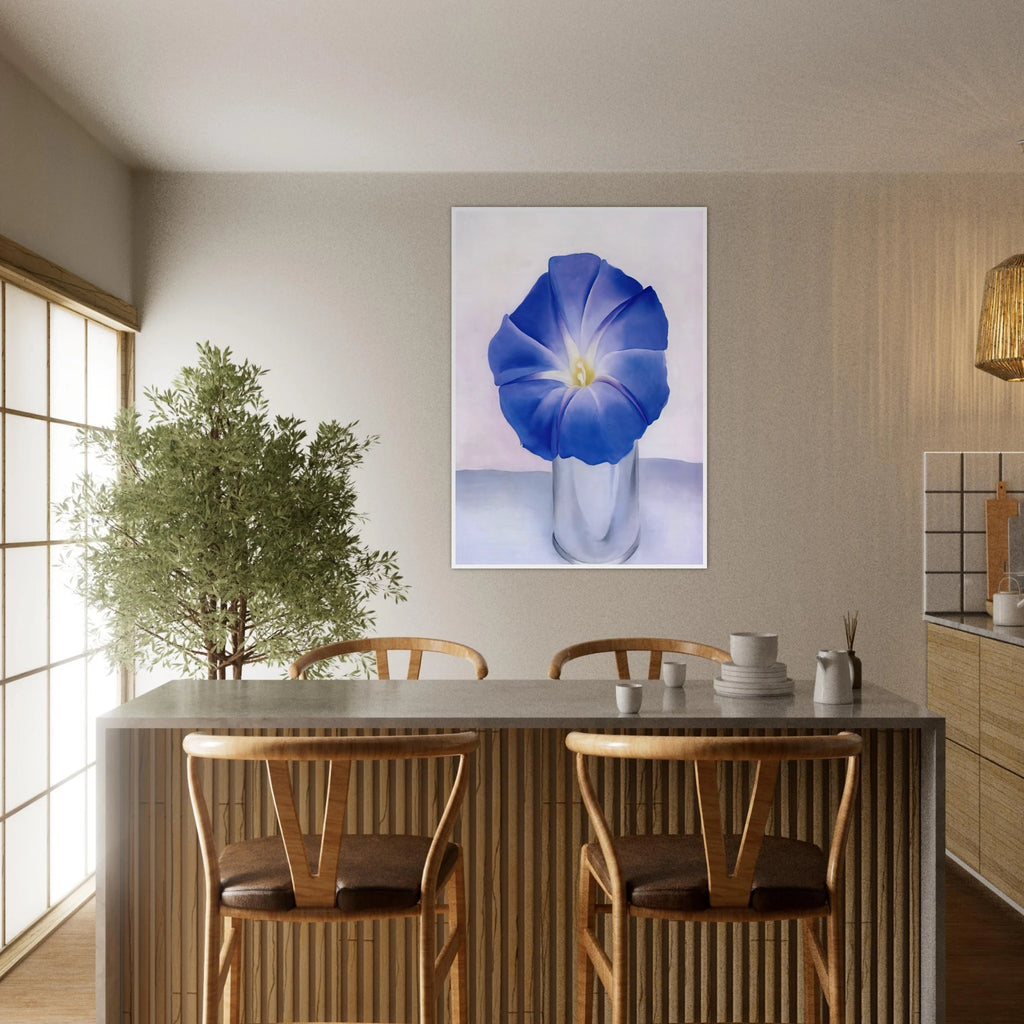 Blue Morning Glory Framed Poster | Georgia O'Keeffe Framed Prints Wall Art | Georgia O Keeffe Prints