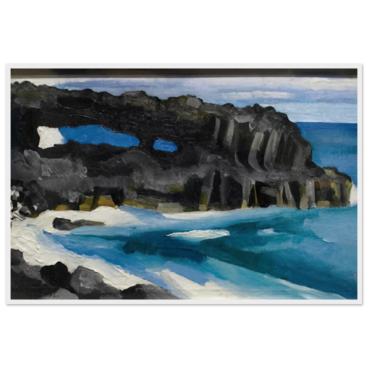 Black Lava Bridge, Hana Coast-No. II Framed Poster | Georgia O'Keeffe Framed Prints Wall Art | Georgia O Keeffe Prints