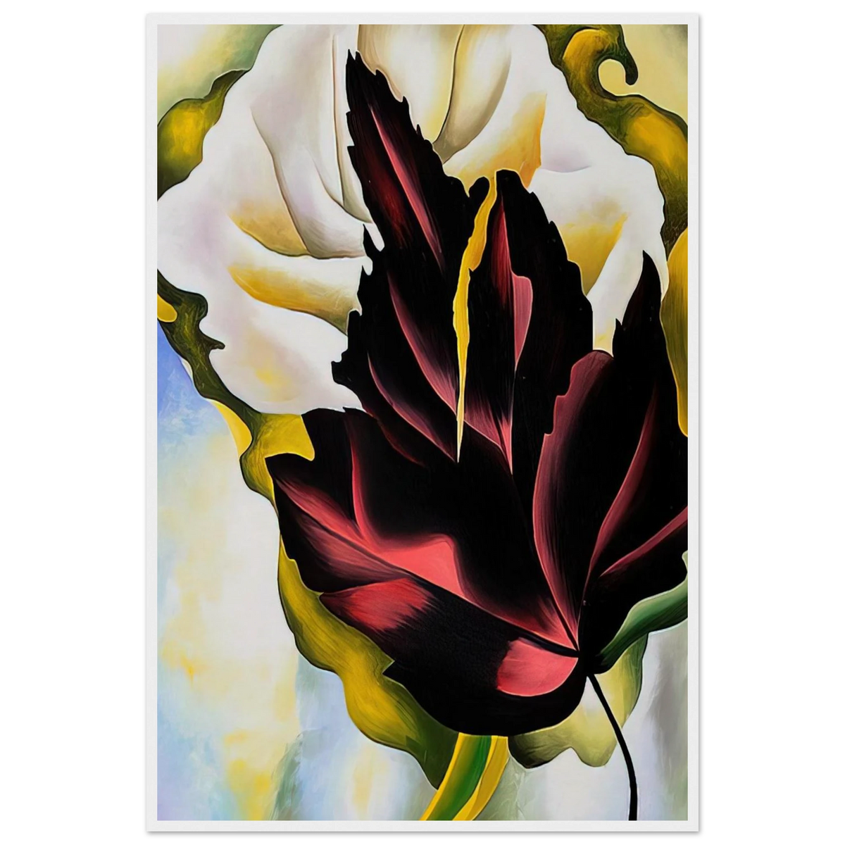 Pattern Leaves Framed Poster | Georgia O'Keeffe Framed Prints Wall Art | Georgia O Keeffe Prints