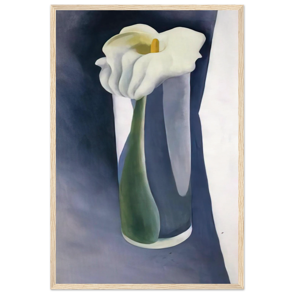 Calla Lily in Tall Glass Framed Poster | Georgia O'Keeffe Framed Prints Wall Art | Georgia O Keeffe Prints