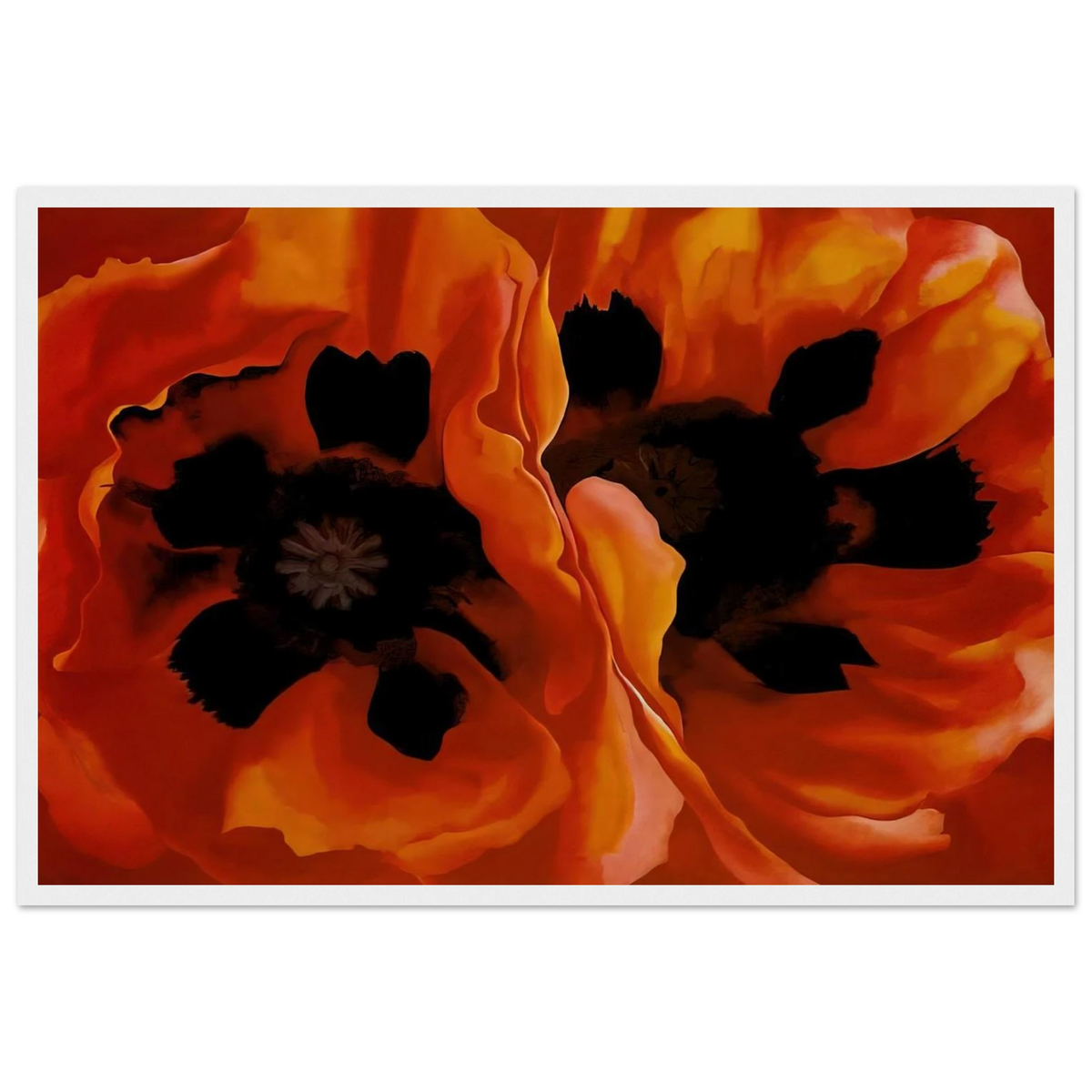 Oriental Poppies Framed Poster | Georgia O'Keeffe Framed Prints Wall Art | Georgia O Keeffe Prints