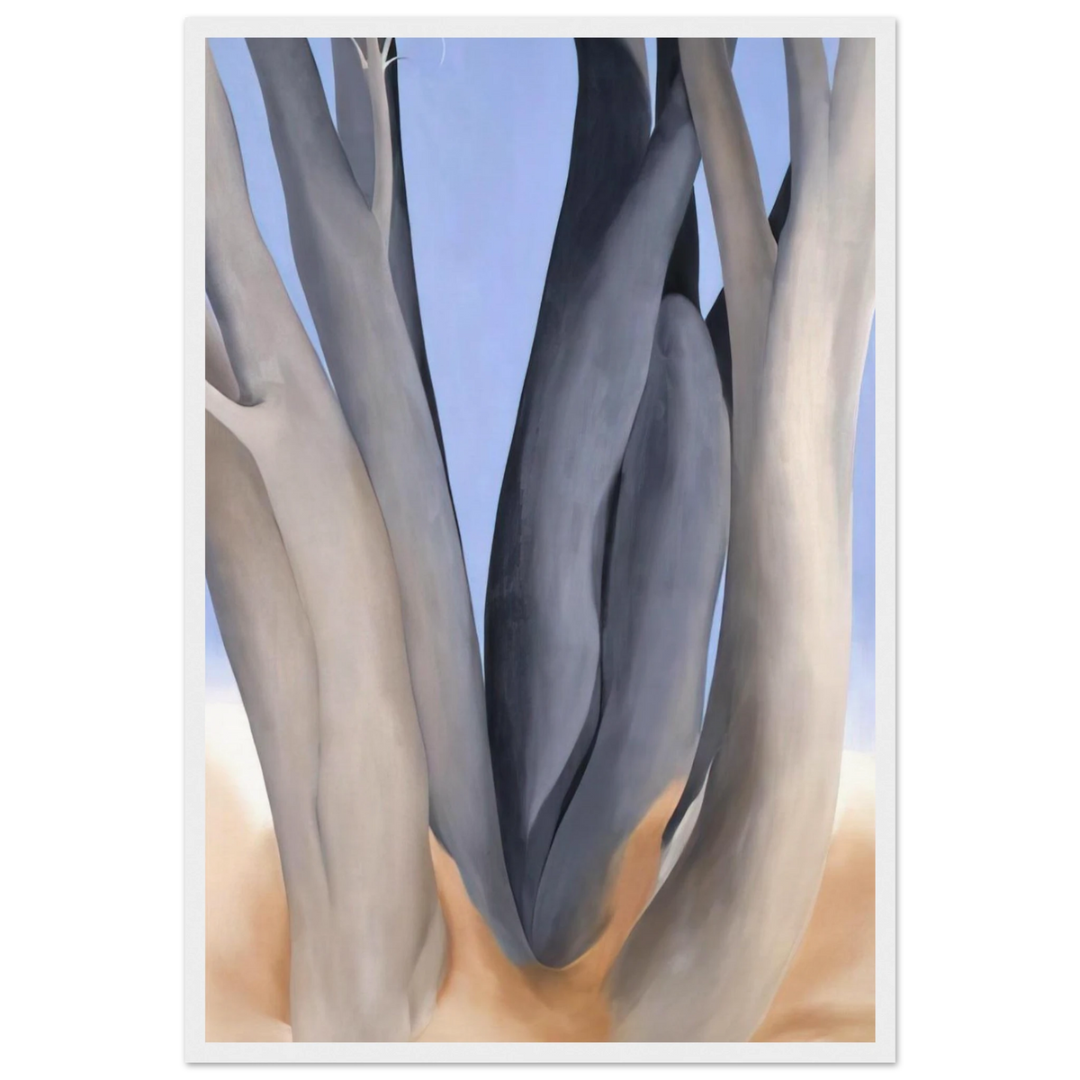 Dark Tree Trunks Framed Poster | Georgia O'Keeffe Framed Prints Wall Art | Georgia O Keeffe Prints