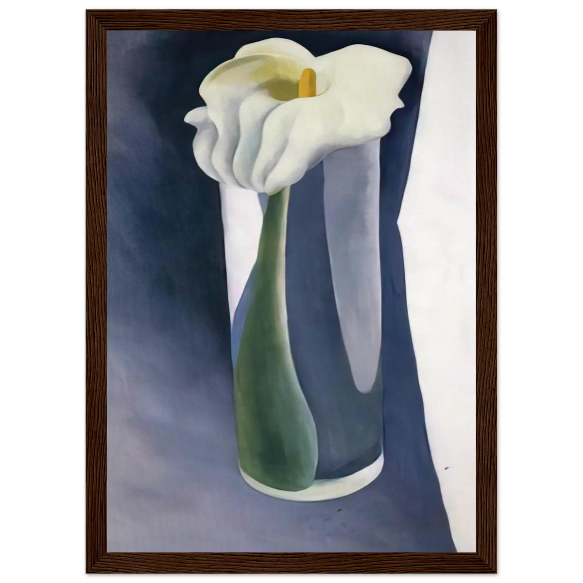 Calla Lily in Tall Glass Framed Poster | Georgia O'Keeffe Framed Prints Wall Art | Georgia O Keeffe Prints