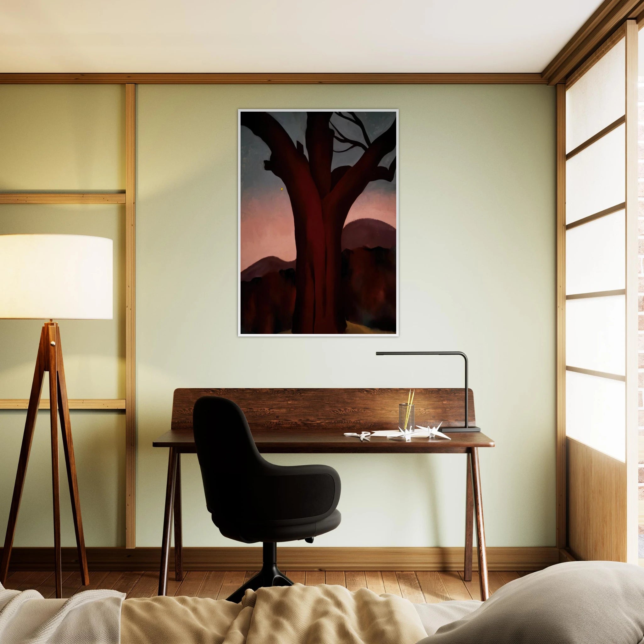 Autumn Trees - Chestnut Tree Framed Poster | Georgia O'Keeffe Framed Prints Wall Art | Georgia O Keeffe Prints