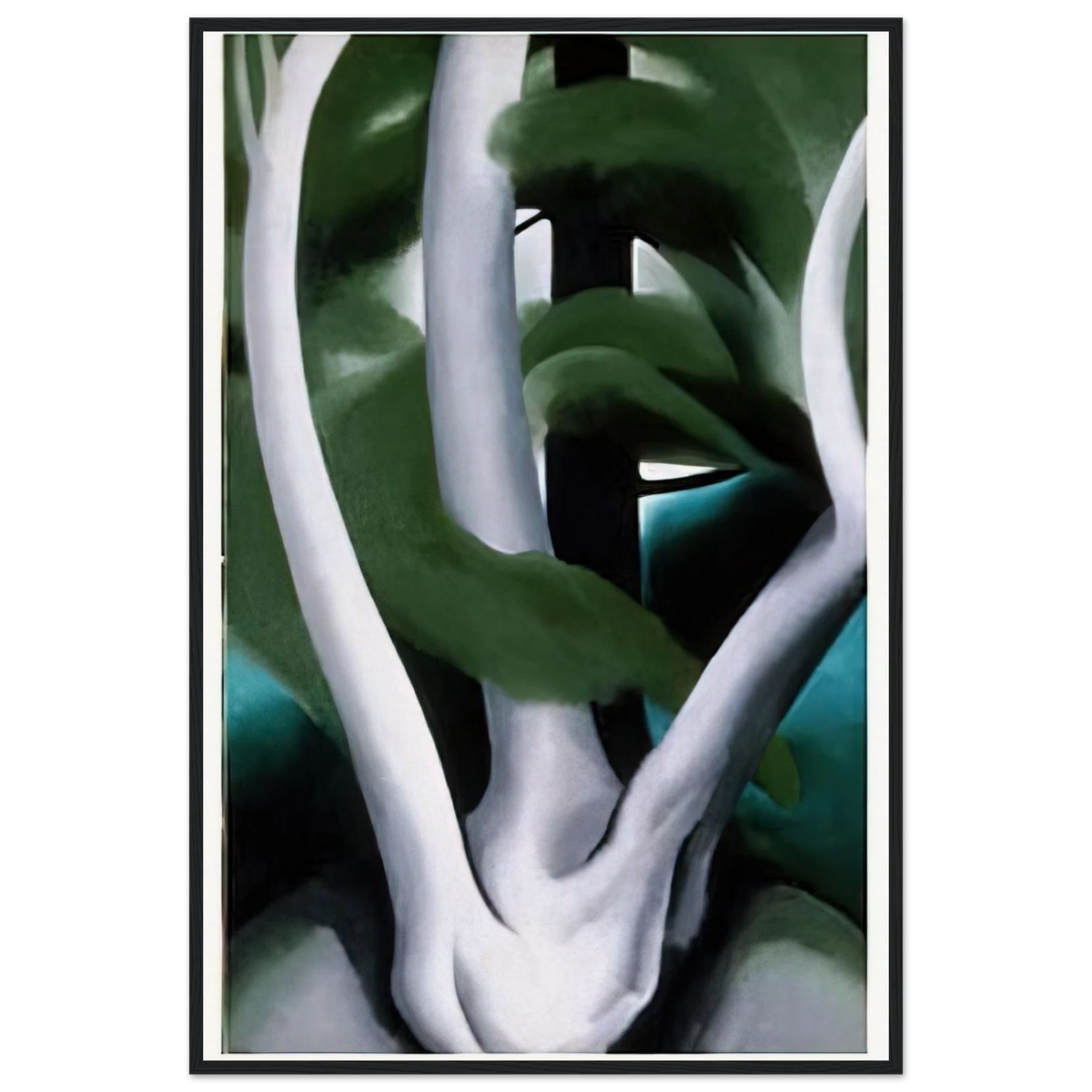 Birch and Pine Tree No. 1 Framed Poster | Georgia O'Keeffe Framed Prints Wall Art | Georgia O Keeffe Prints