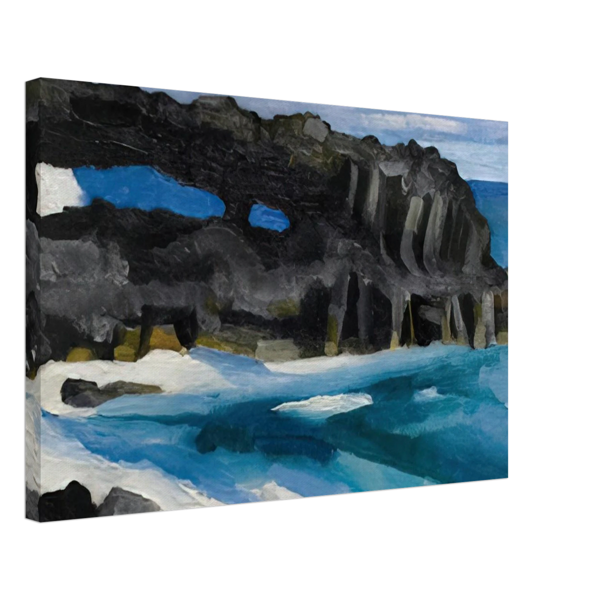 Black Lava Bridge, Hana Coast-No. II Canvas | Georgia O'Keeffe Canvas | Georgia O Keeffe Prints