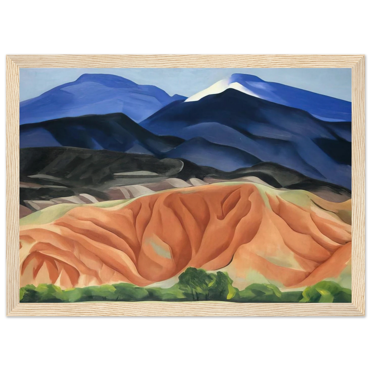 Black Mesa Landscape, New Mexico - Out Back of Mary`s II Framed Poster | Georgia O'Keeffe Framed Prints Wall Art | Georgia O Keeffe Prints
