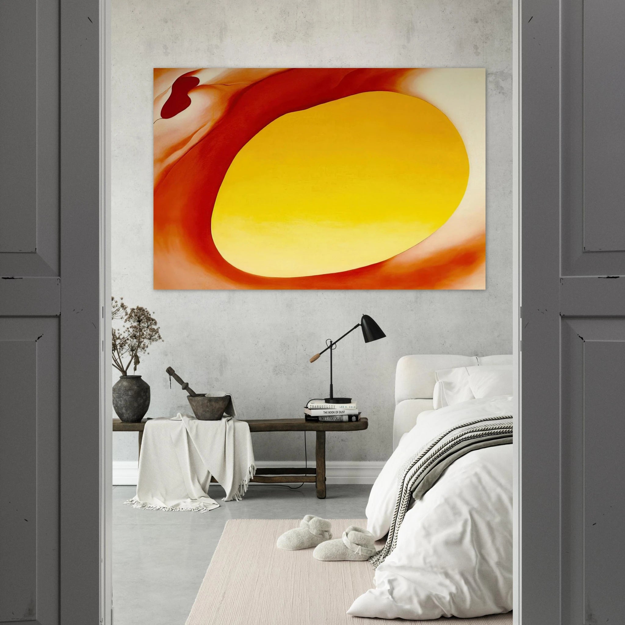 Pelvis Series - Red with Yellow Poster | Georgia O'Keeffe Poster | Georgia O Keeffe Prints