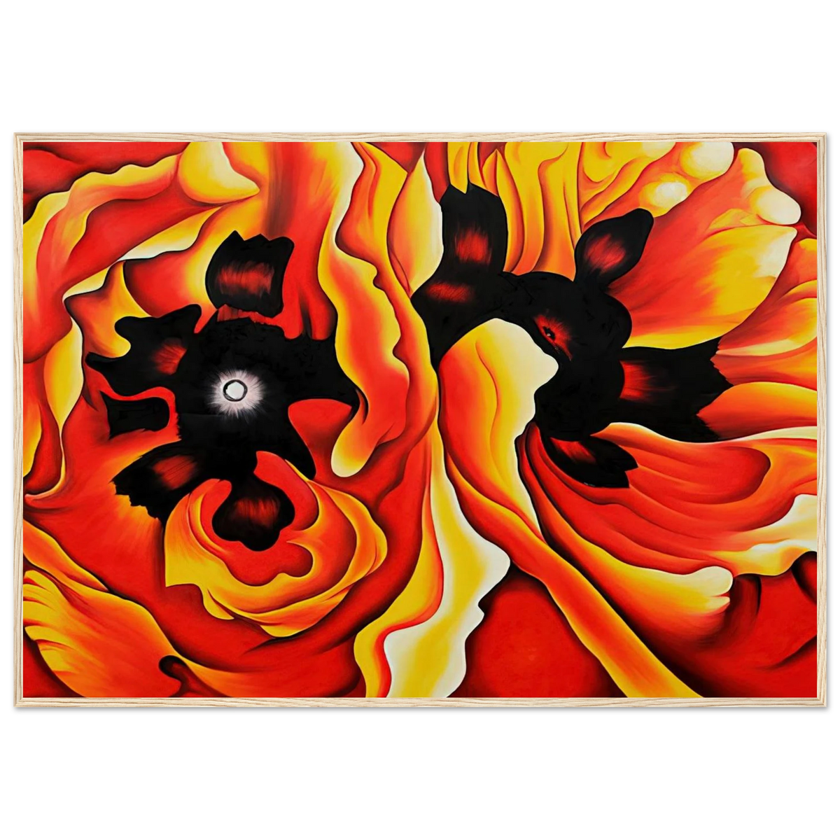 Oriental Poppies II Framed Poster | Georgia O'Keeffe Framed Prints Wall Art | Georgia O Keeffe Prints