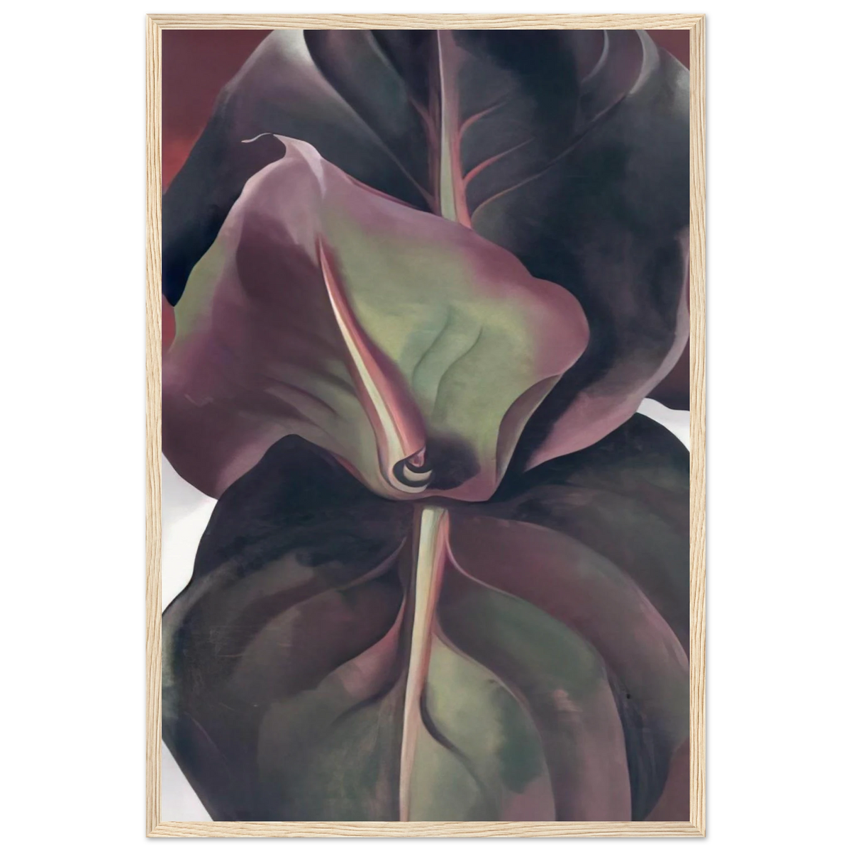 Canna Leaves Framed Poster | Georgia O'Keeffe Framed Prints Wall Art | Georgia O Keeffe Prints