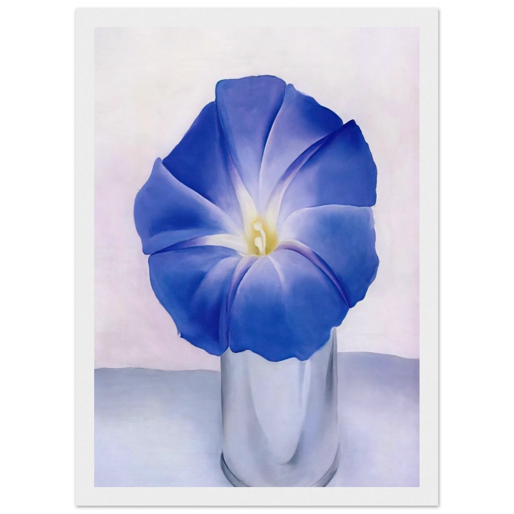 Blue Morning Glory Framed Poster | Georgia O'Keeffe Framed Prints Wall Art | Georgia O Keeffe Prints