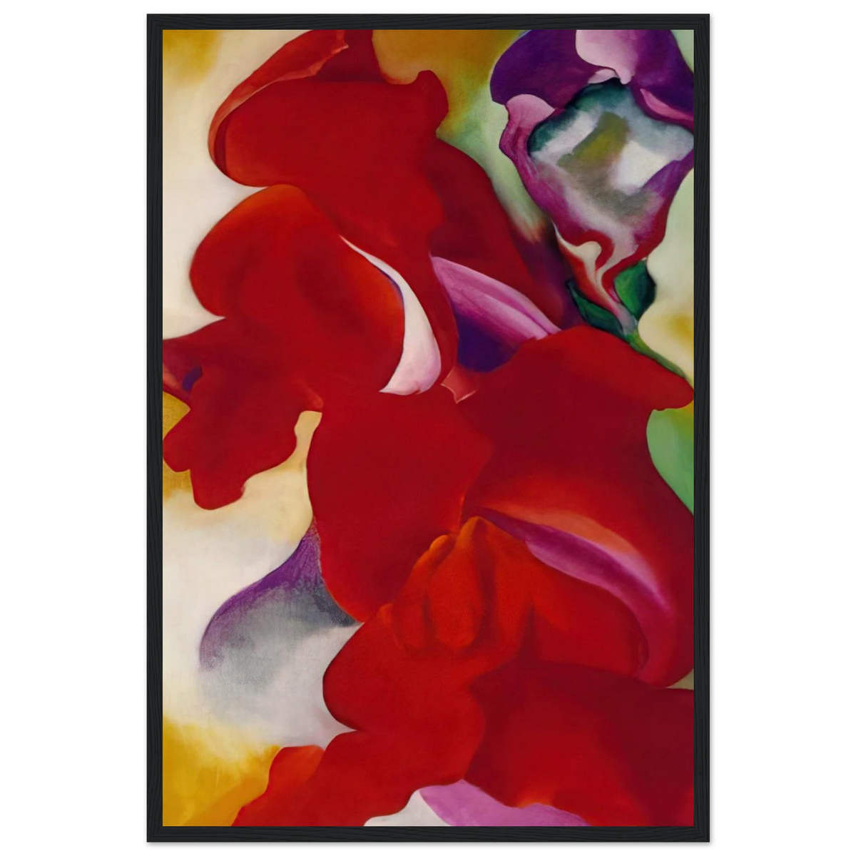 Red Snapdragons Framed Poster | Georgia O'Keeffe Framed Prints Wall Art | Georgia O Keeffe Prints