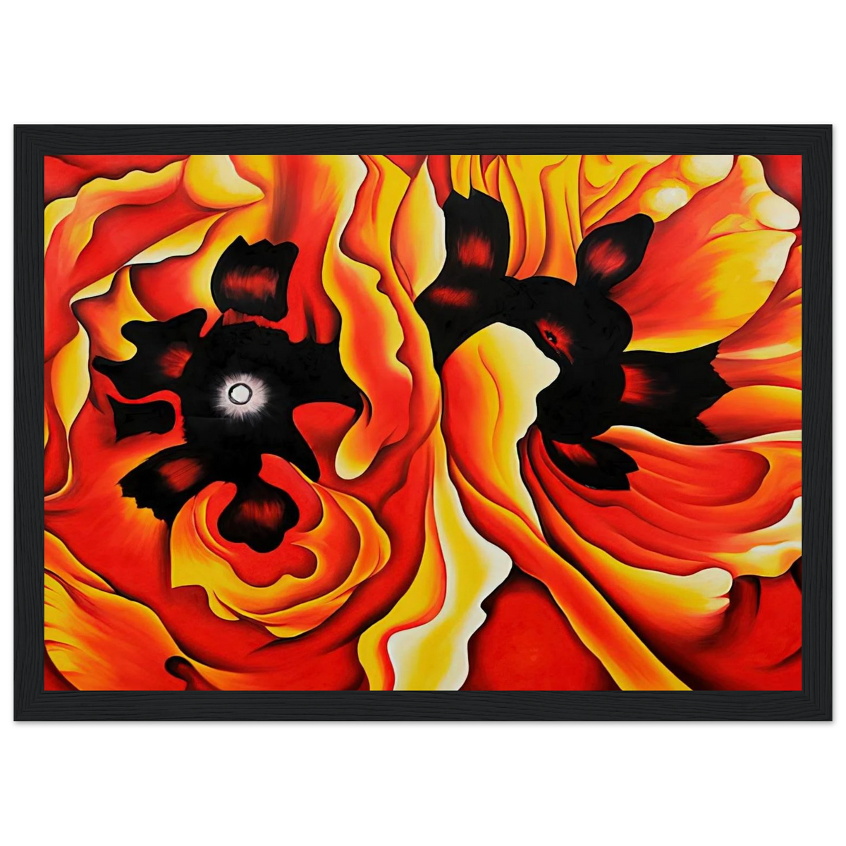 Oriental Poppies II Framed Poster | Georgia O'Keeffe Framed Prints Wall Art | Georgia O Keeffe Prints