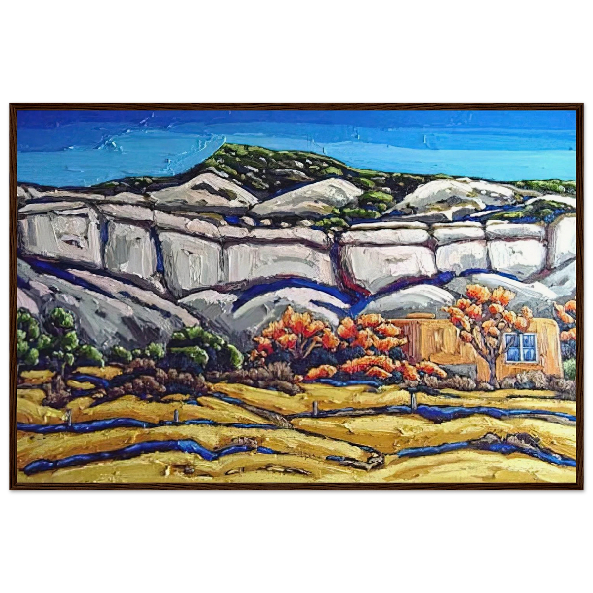 Ghost Ranch Painting Framed Poster | Georgia O'Keeffe Framed Prints Wall Art | Georgia O Keeffe Prints
