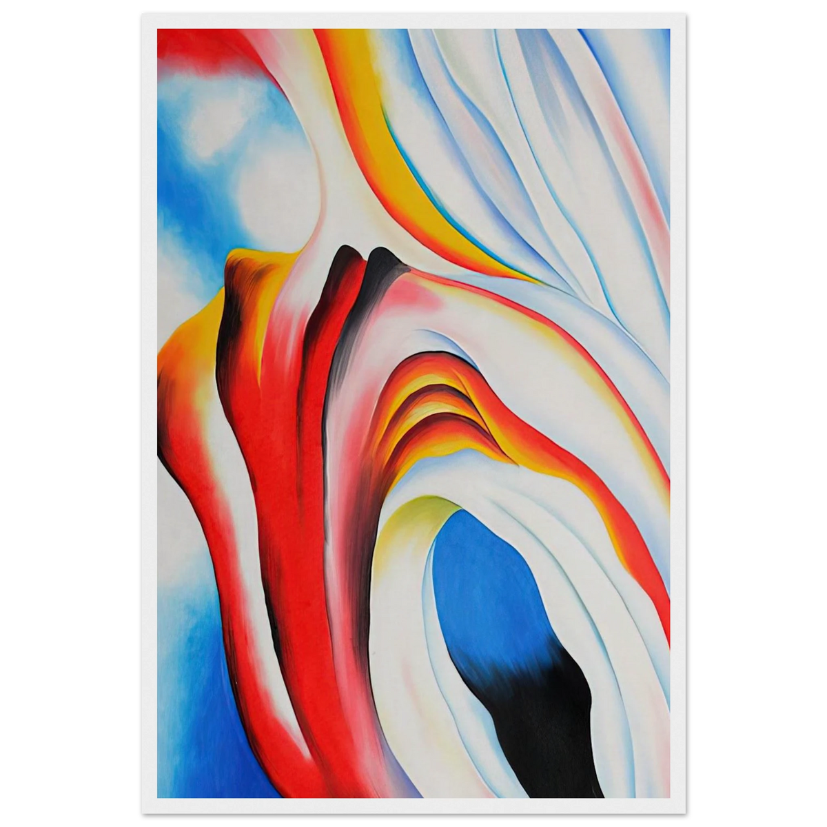 Music Pink and Blue Framed Poster | Georgia O'Keeffe Framed Prints Wall Art | Georgia O Keeffe Prints