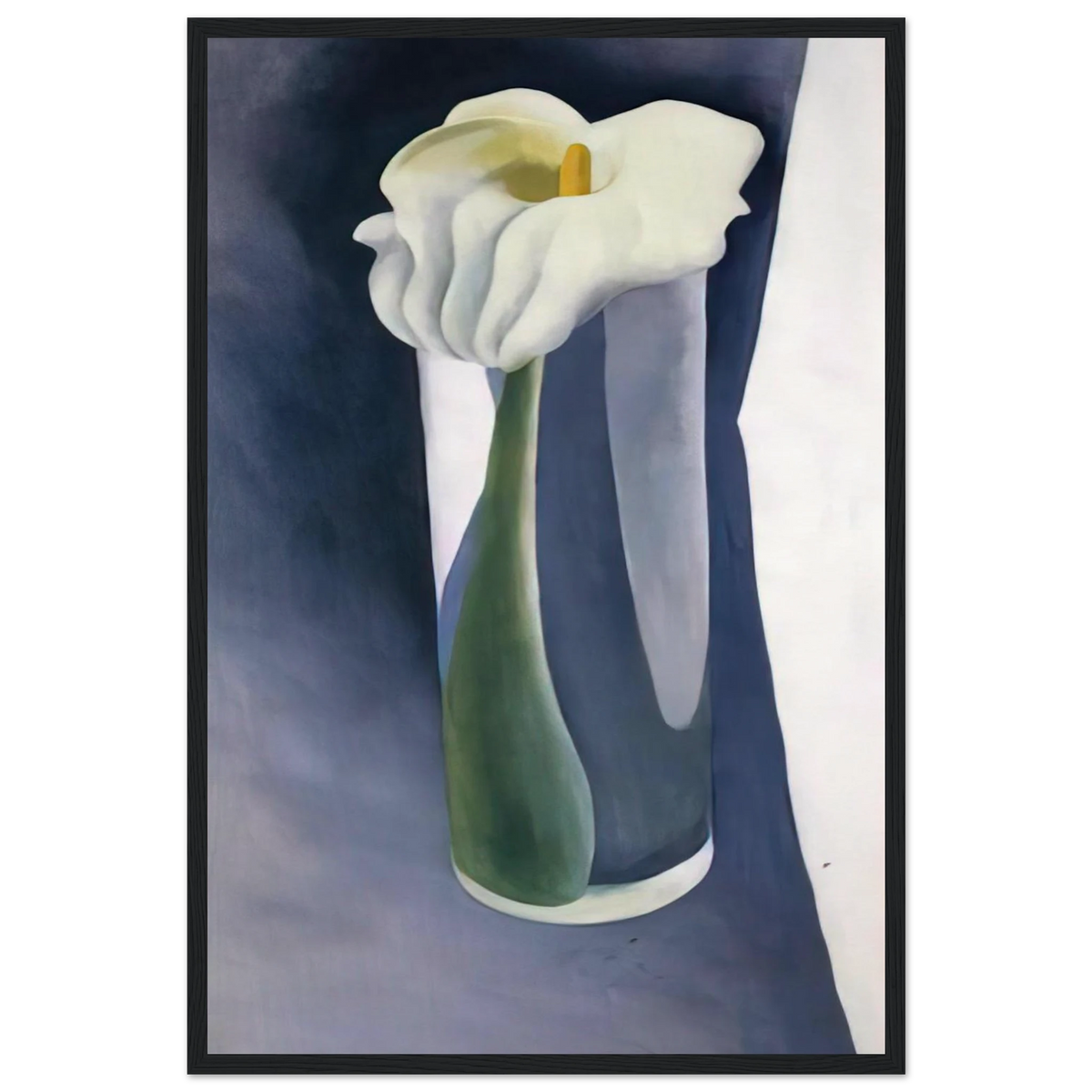 Calla Lily in Tall Glass Framed Poster | Georgia O'Keeffe Framed Prints Wall Art | Georgia O Keeffe Prints