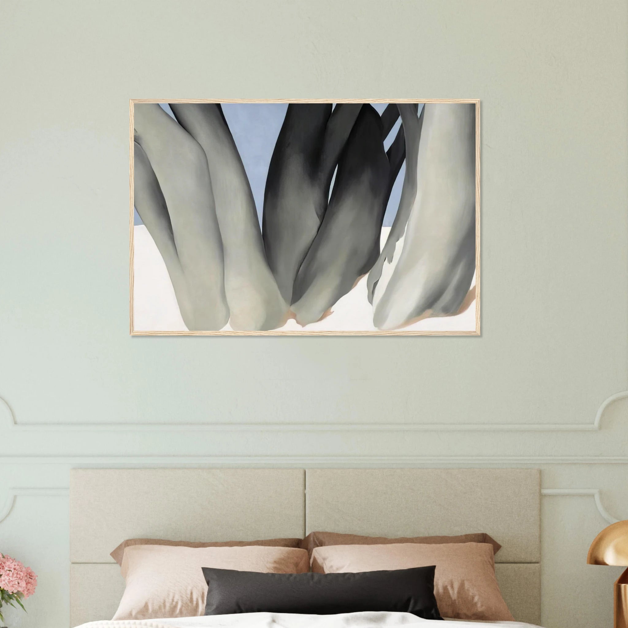 Bare Tree Trunks with Snow Framed Poster | Georgia O'Keeffe Framed Prints Wall Art | Georgia O Keeffe Prints