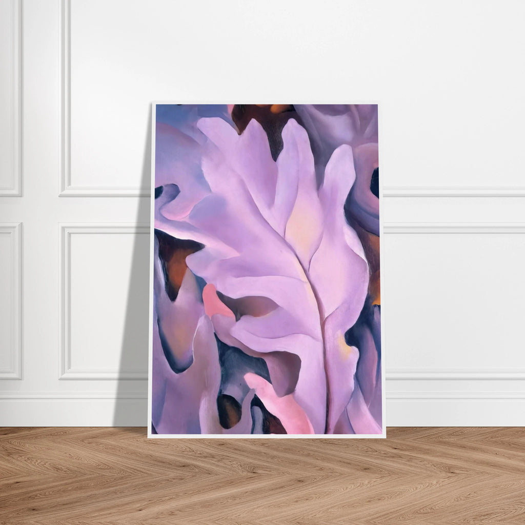 Purple Leaves Framed Poster | Georgia O'Keeffe Framed Prints Wall Art | Georgia O Keeffe Prints