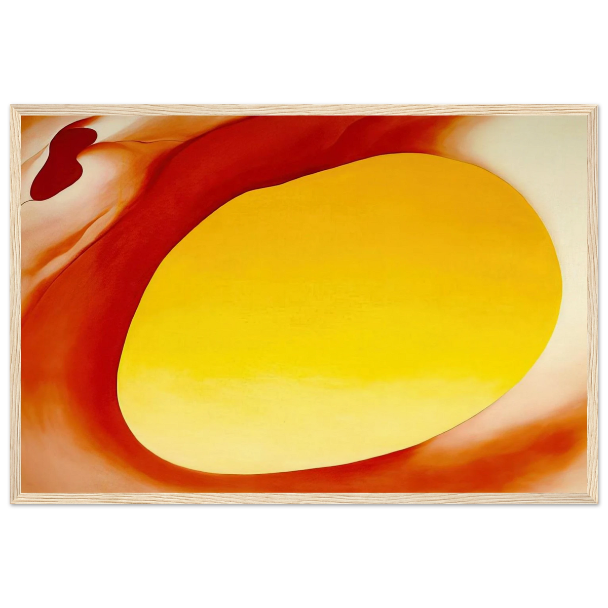 Pelvis Series - Red with Yellow Framed Poster | Georgia O'Keeffe Framed Prints Wall Art | Georgia O Keeffe Prints